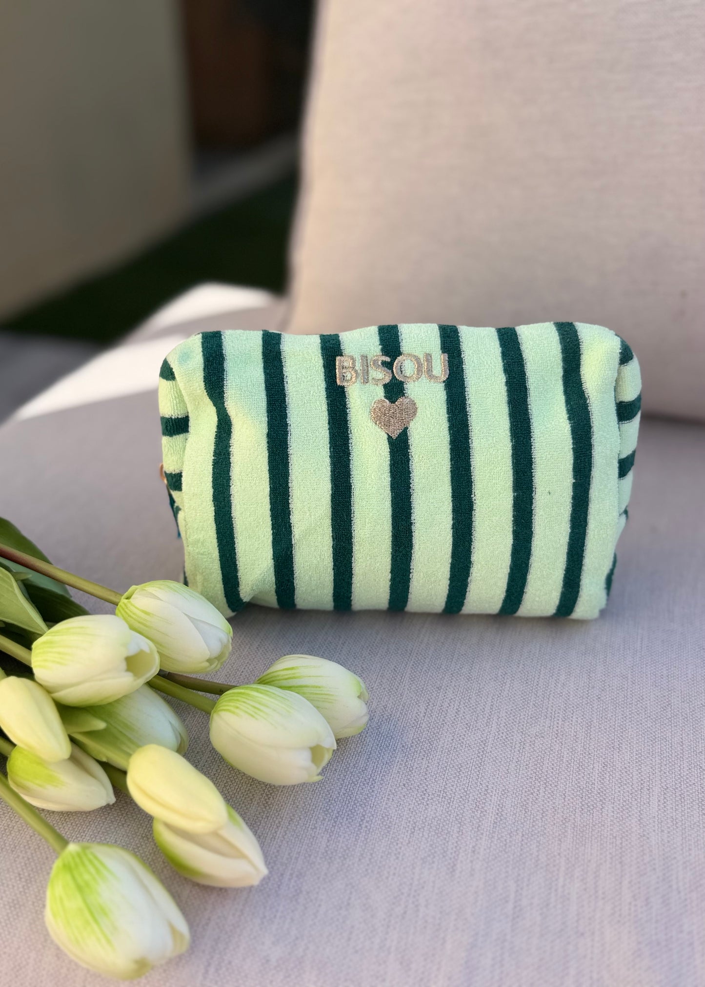 Pochette « BISOU » Vert