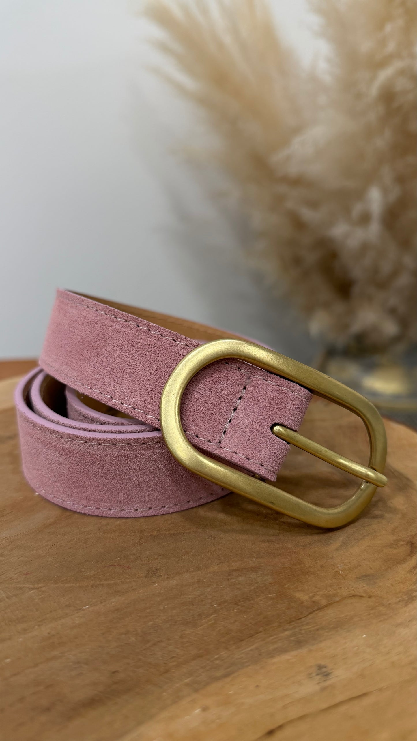 Ceinture en cuir Rose