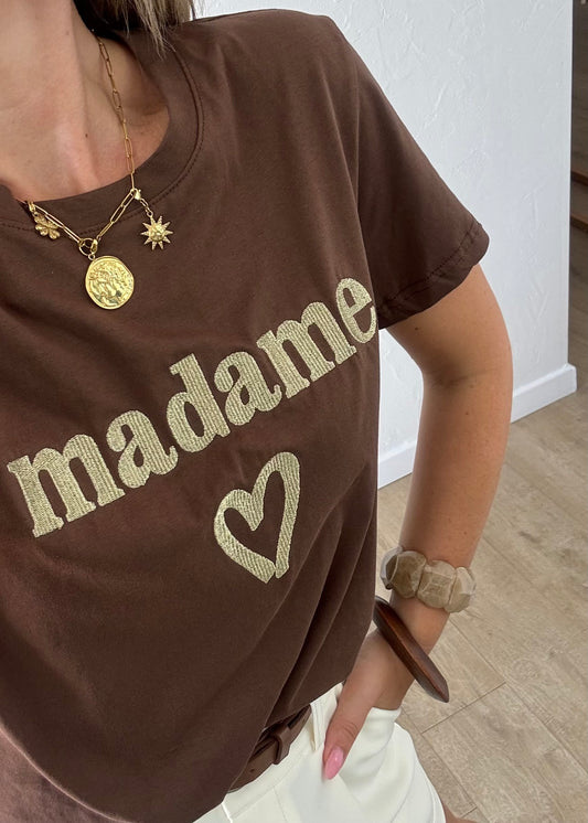 Tee-shirt MADAME Marron
