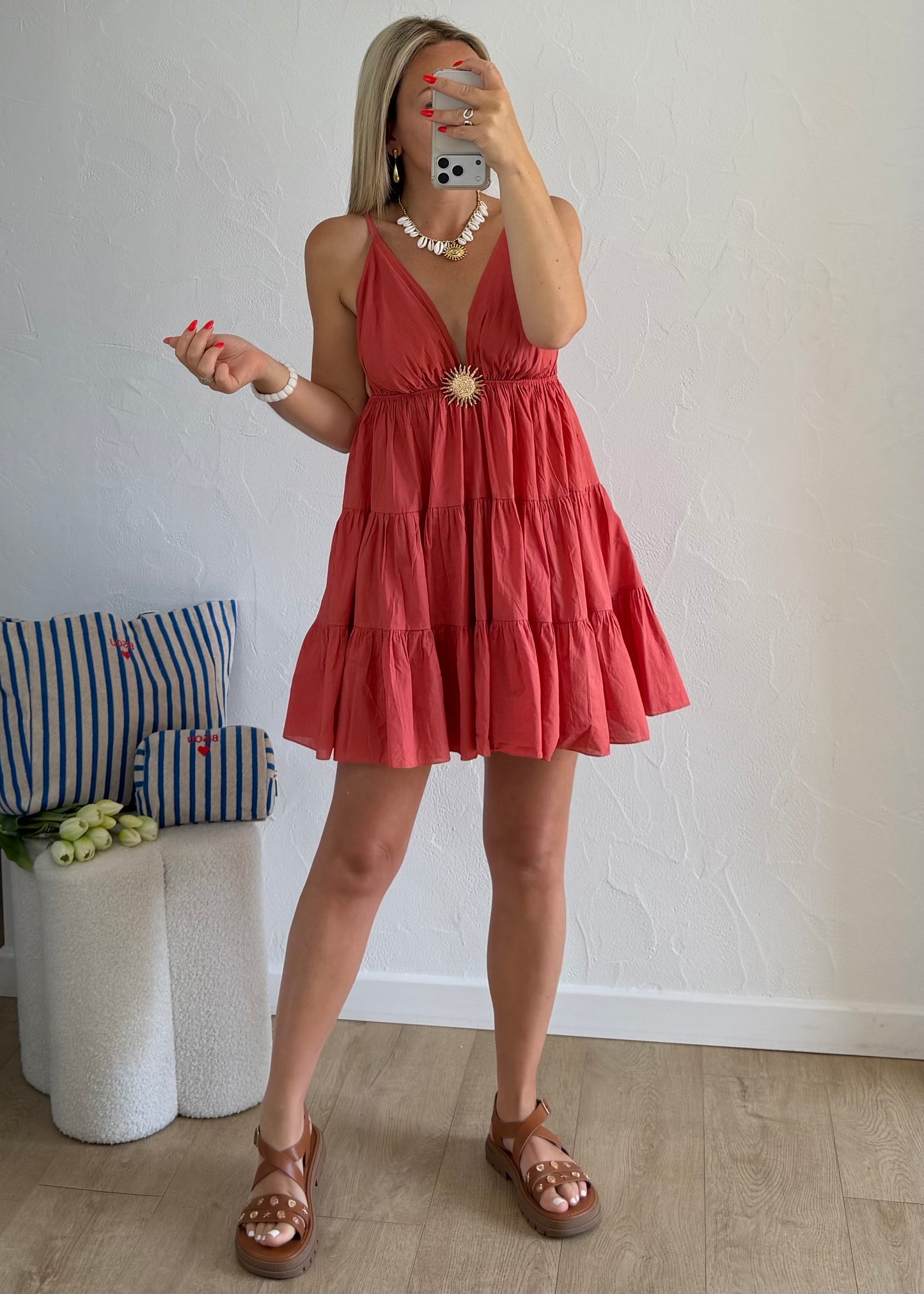 Robe MELODY Courte Terracotta