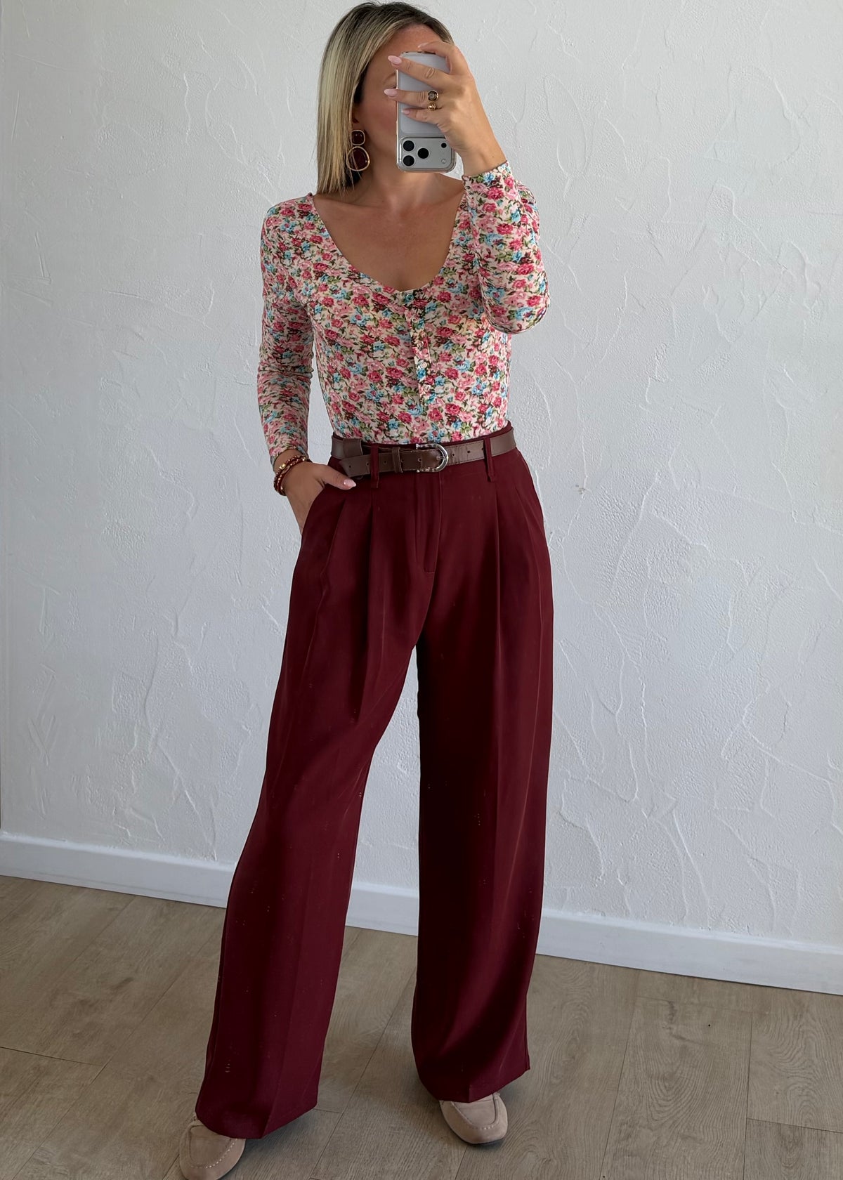 Pantalon Jade bordeaux