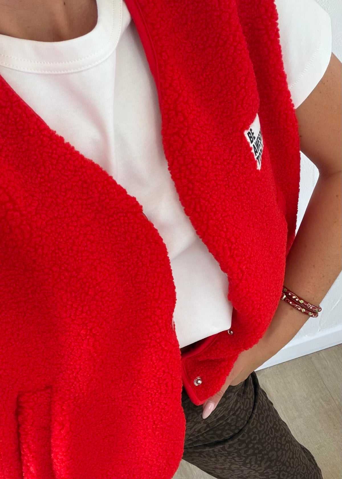 Gilet sans manche Loly rouge