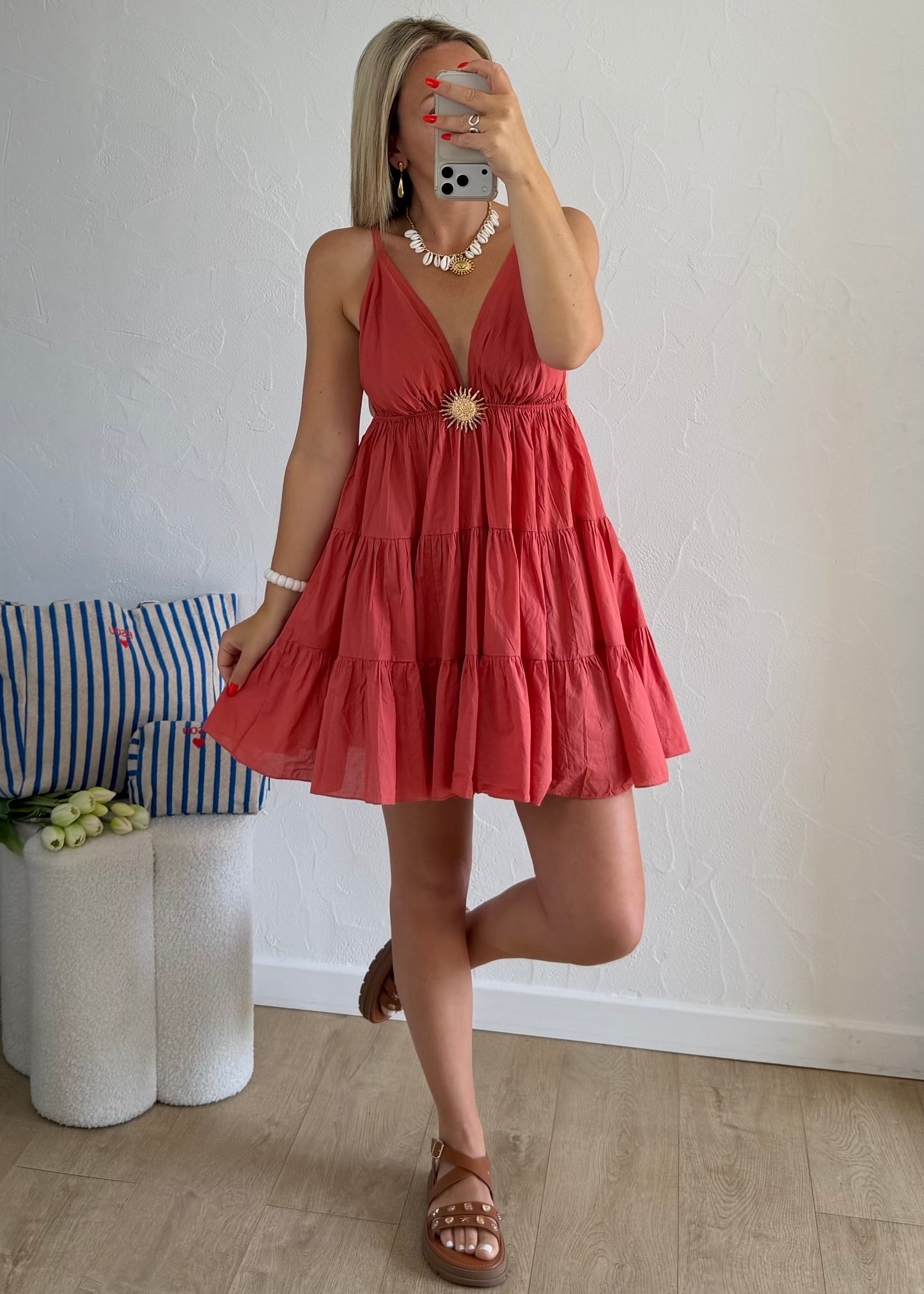 Robe MELODY Courte Terracotta