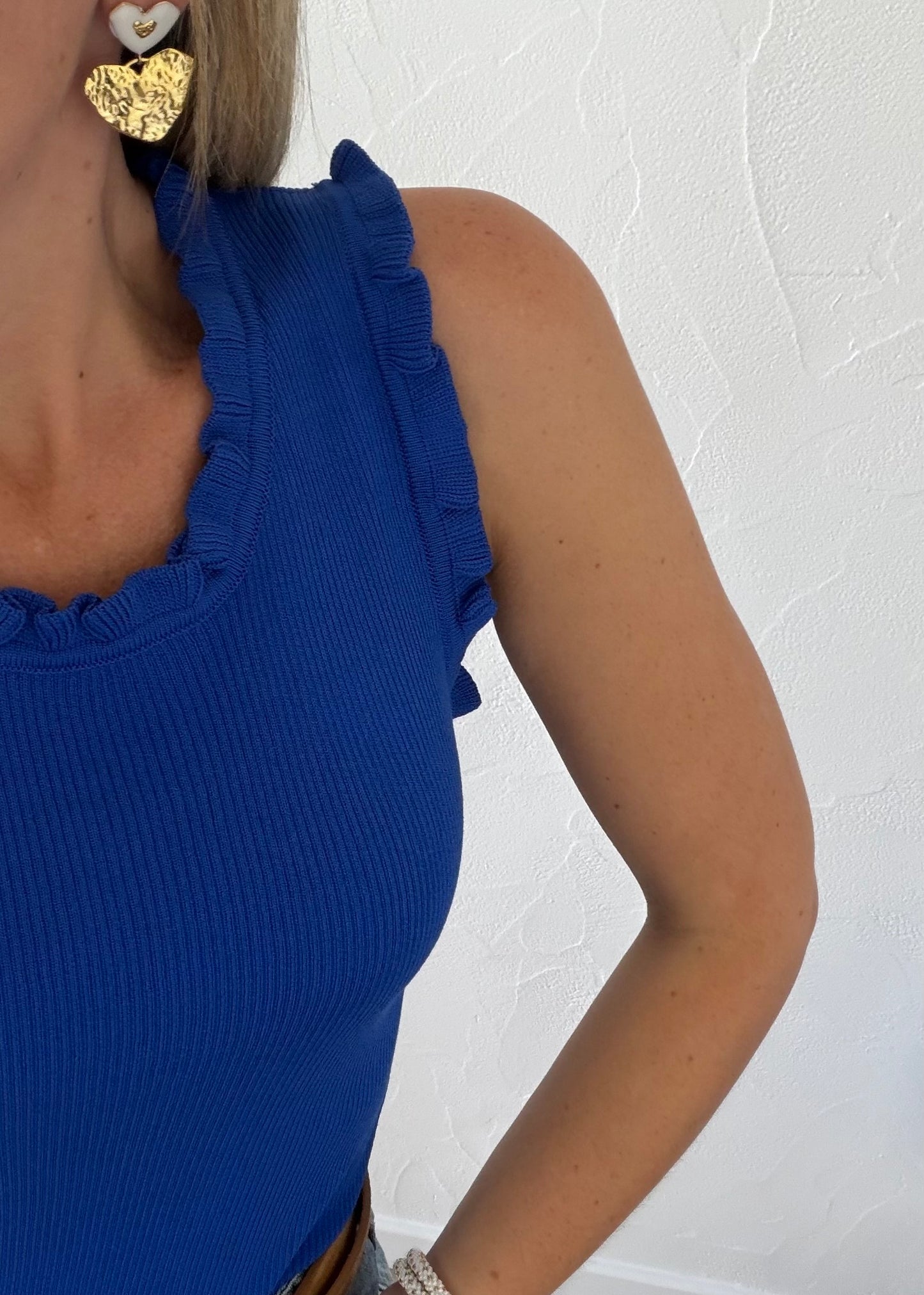 Top LOUISON Bleu roi