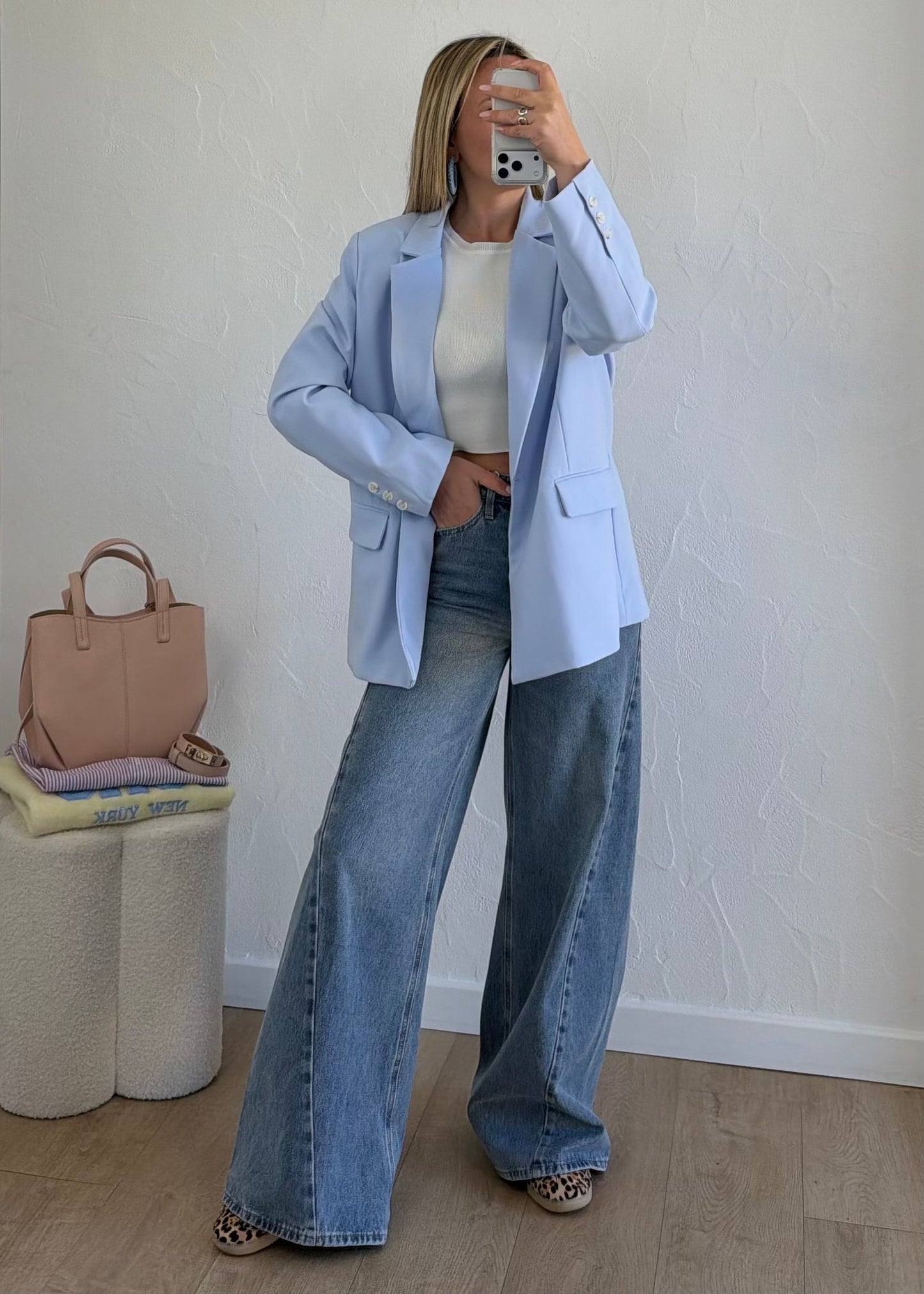 Blazer CORALIE Bleu ciel