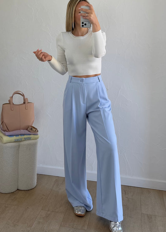 Pantalon CORALIE Bleu ciel
