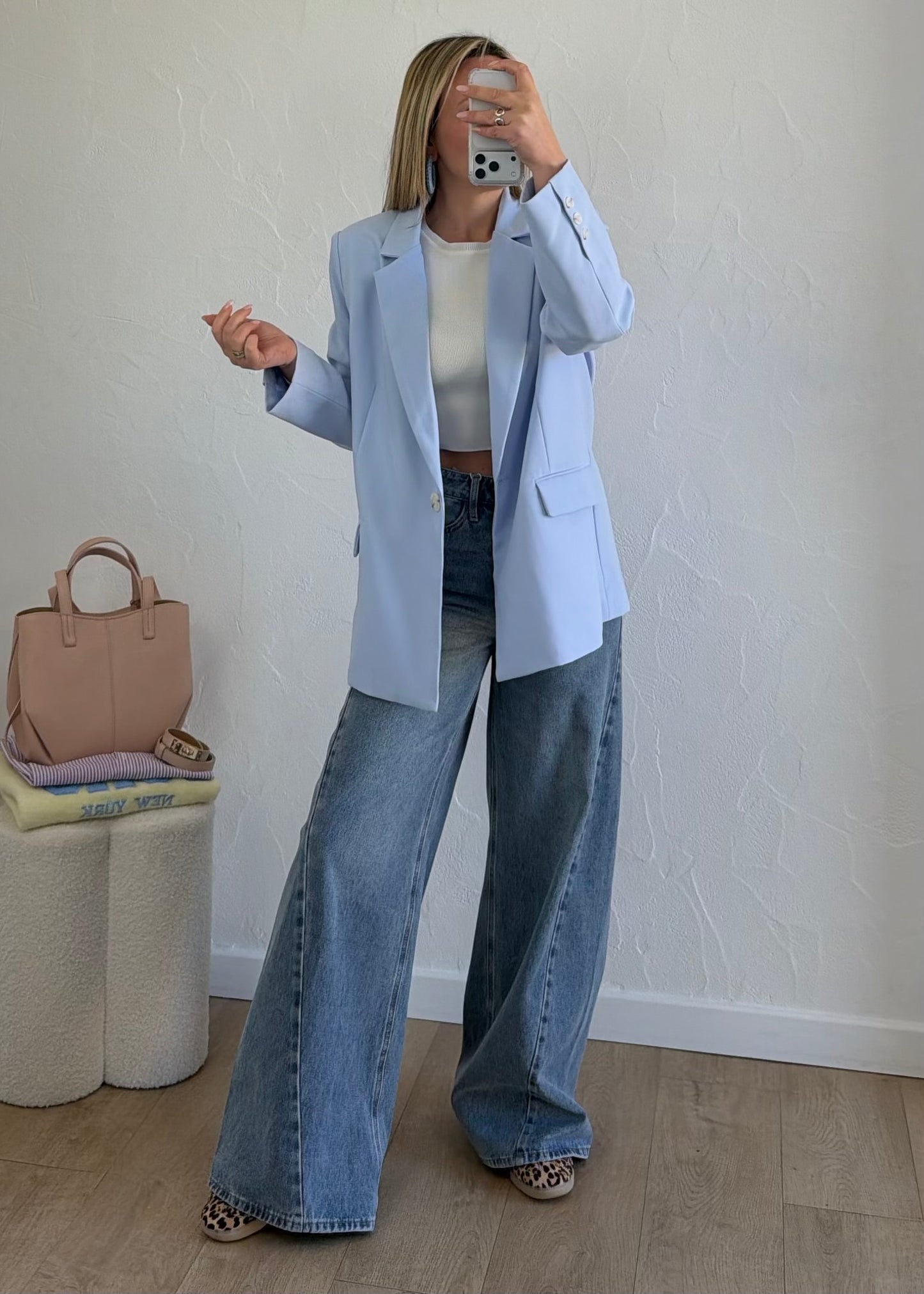 Blazer CORALIE Bleu ciel