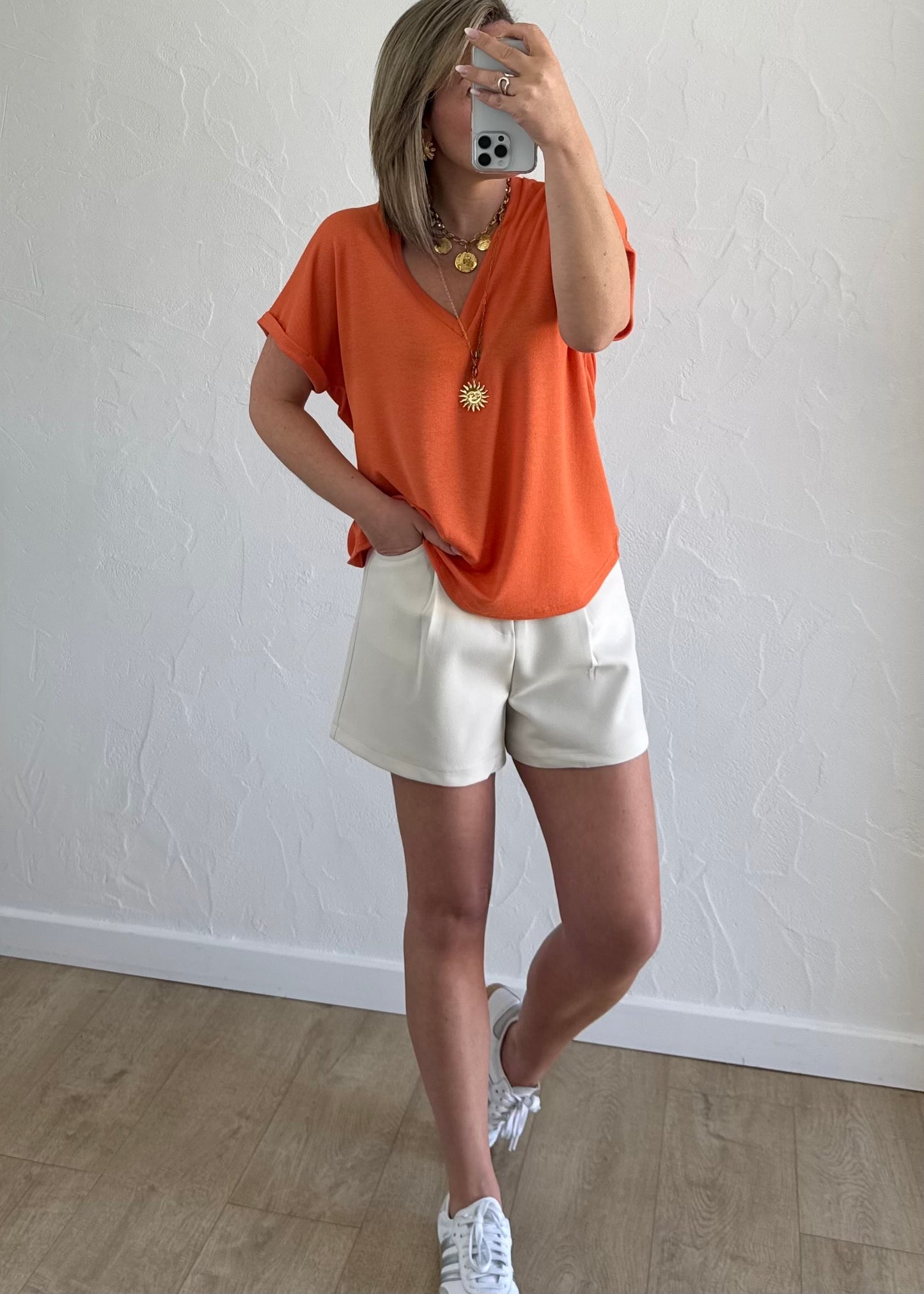 Haut Claudine Orange