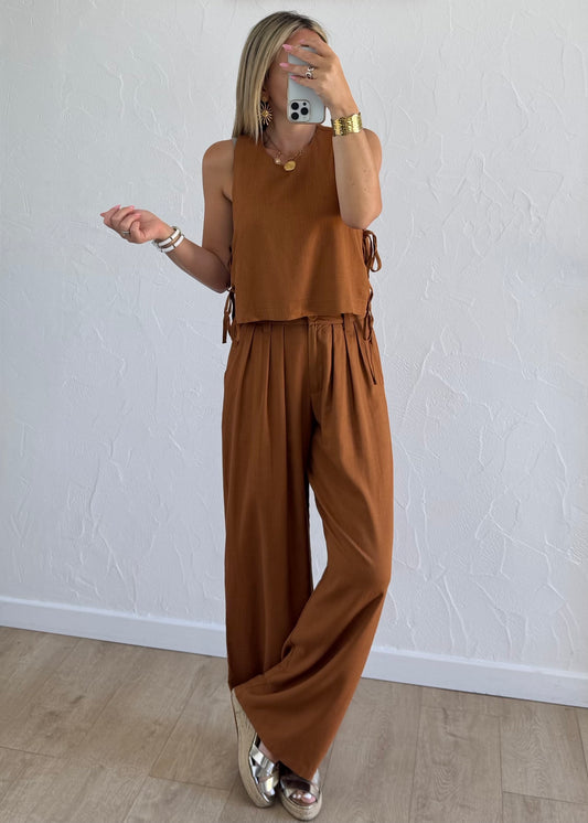Pantalon Céline Marron