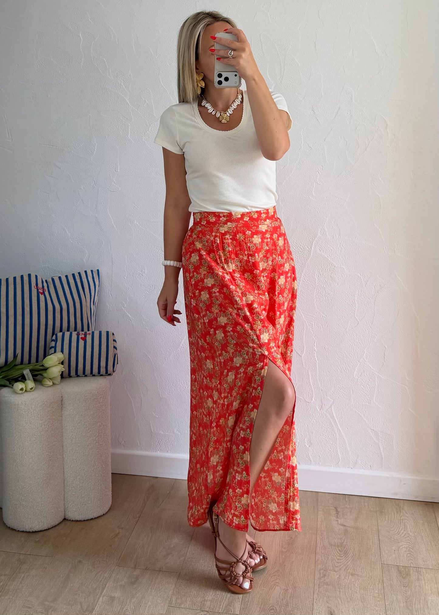 Jupe LINAELLE Rouge