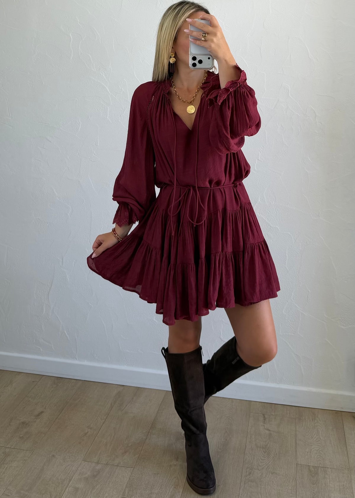 Robe Alyssa bordeaux