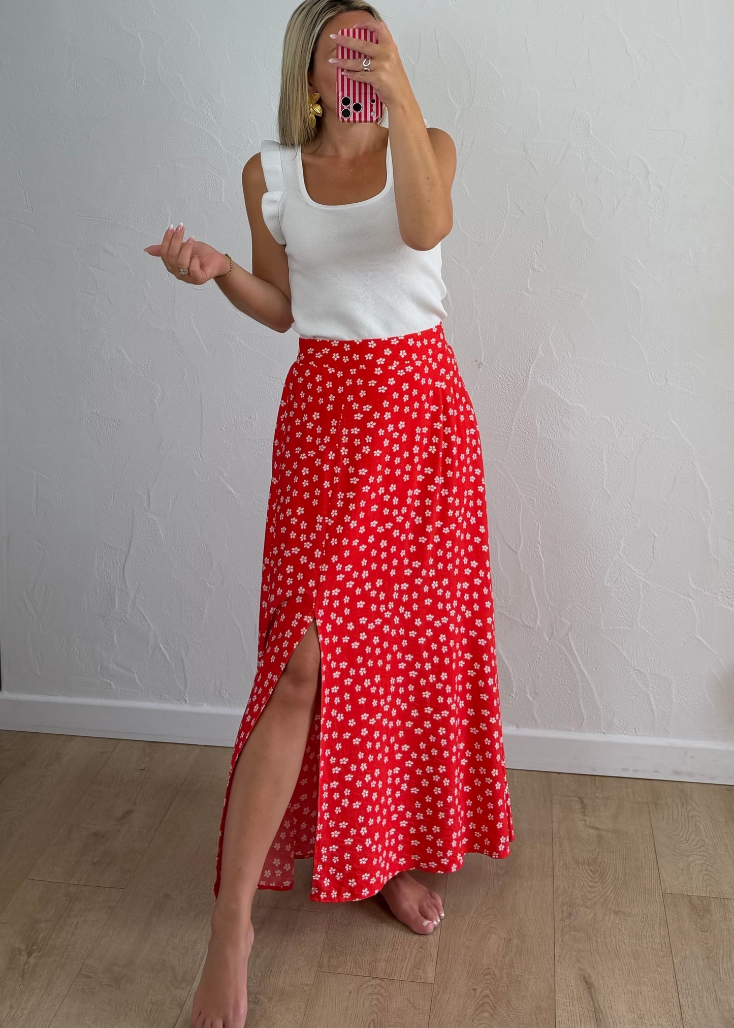 Jupe SALOMEE Rouge