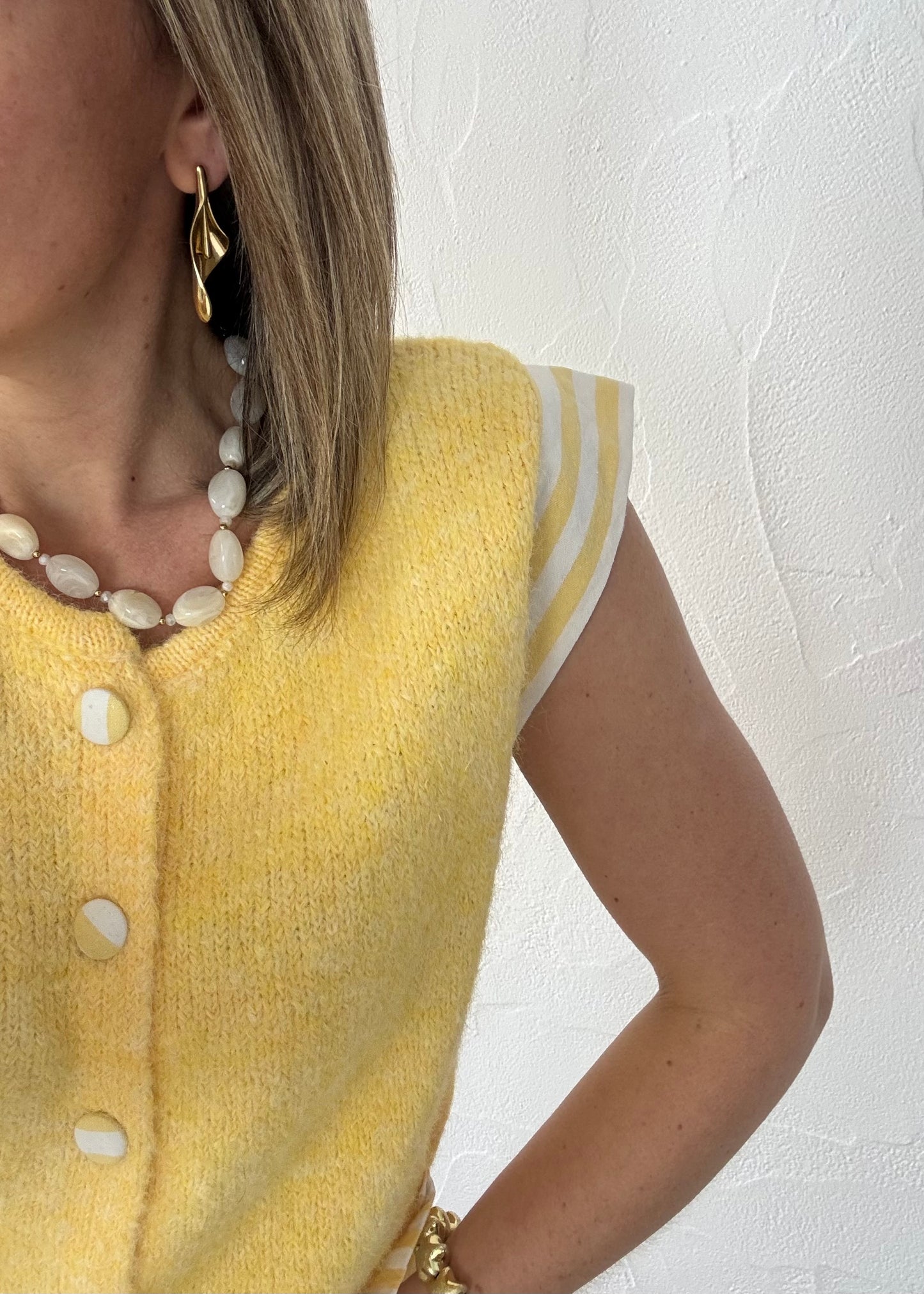 Gilet sans manche jaune Louison