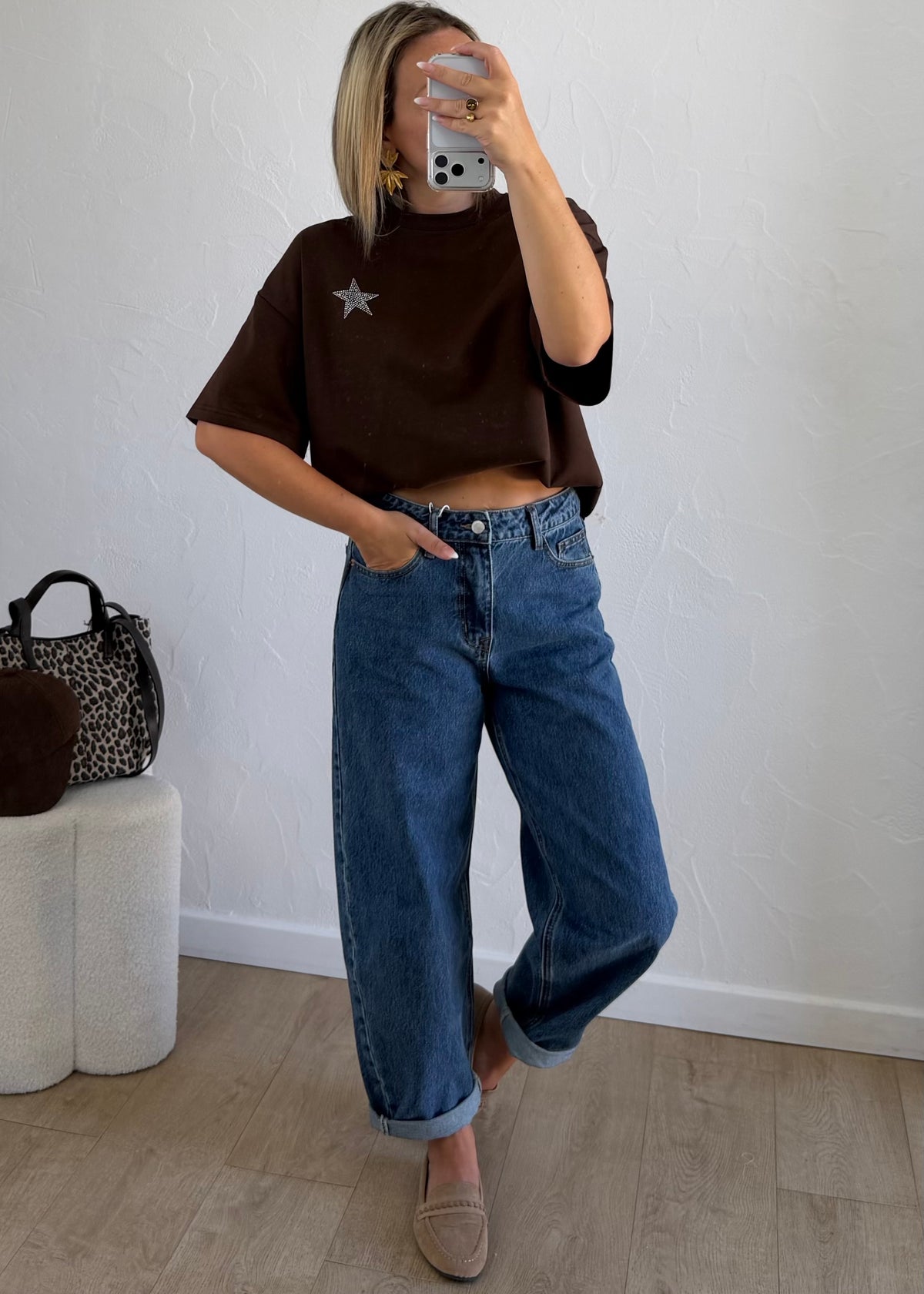 Tee-shirt Stars marron