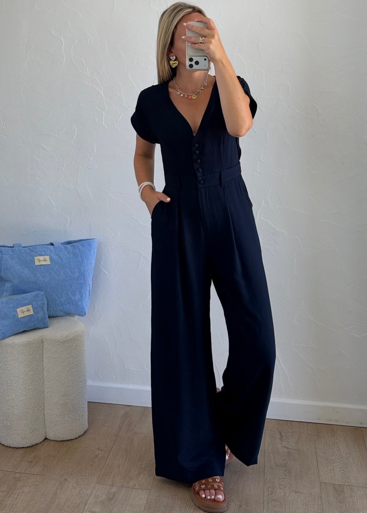 Combi-Pantalon YSALINE Bleu Marine