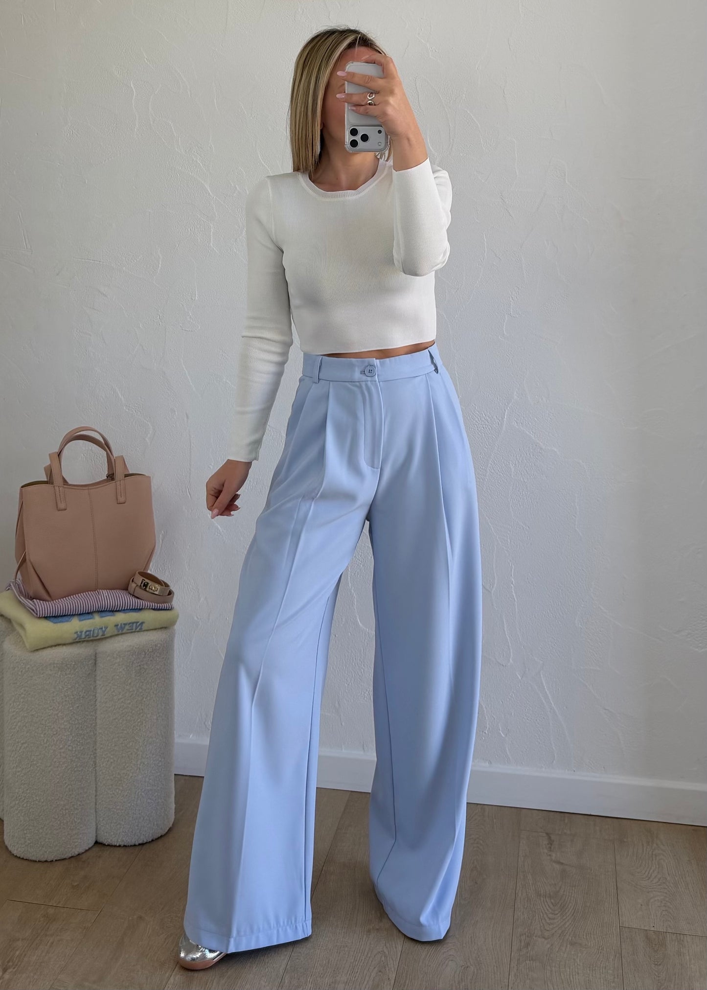 Pantalon CORALIE Bleu ciel