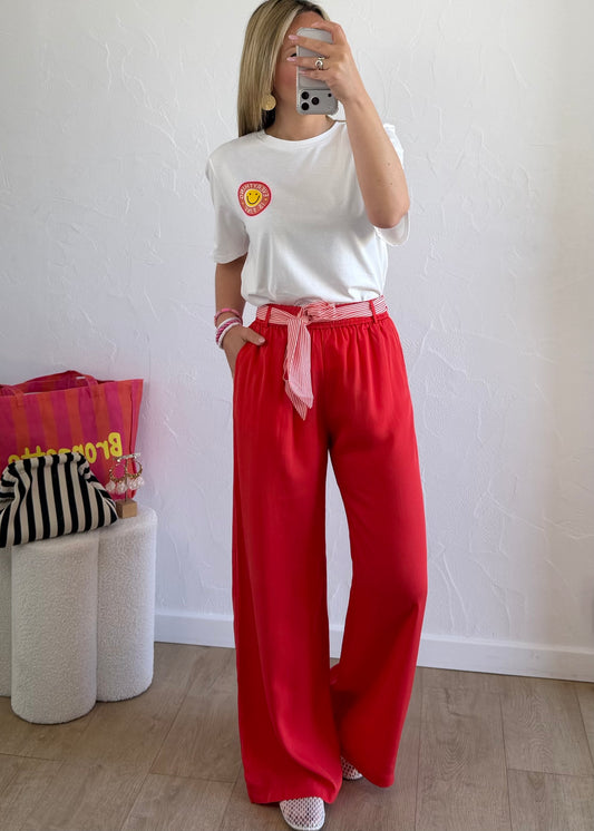 T-shirt Smiley Blanc
