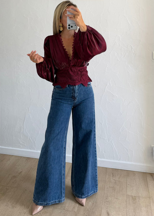 Blouse Victory bordeaux