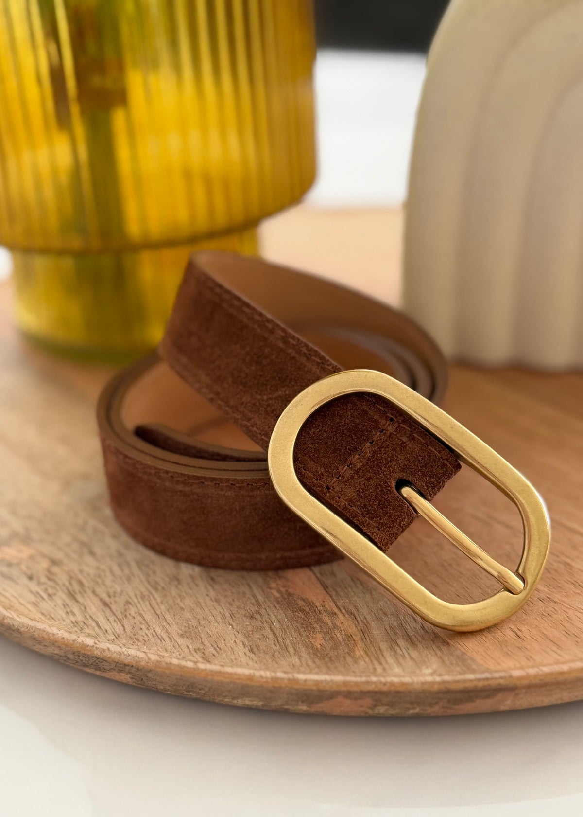 Ceinture cuir camel