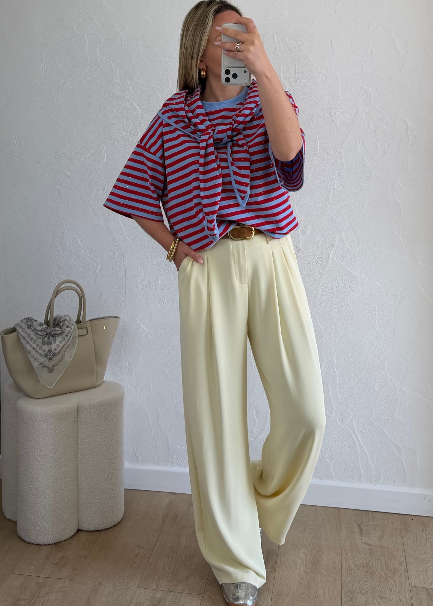 Tee-shirt ADRIANNA Rouge & Bleu