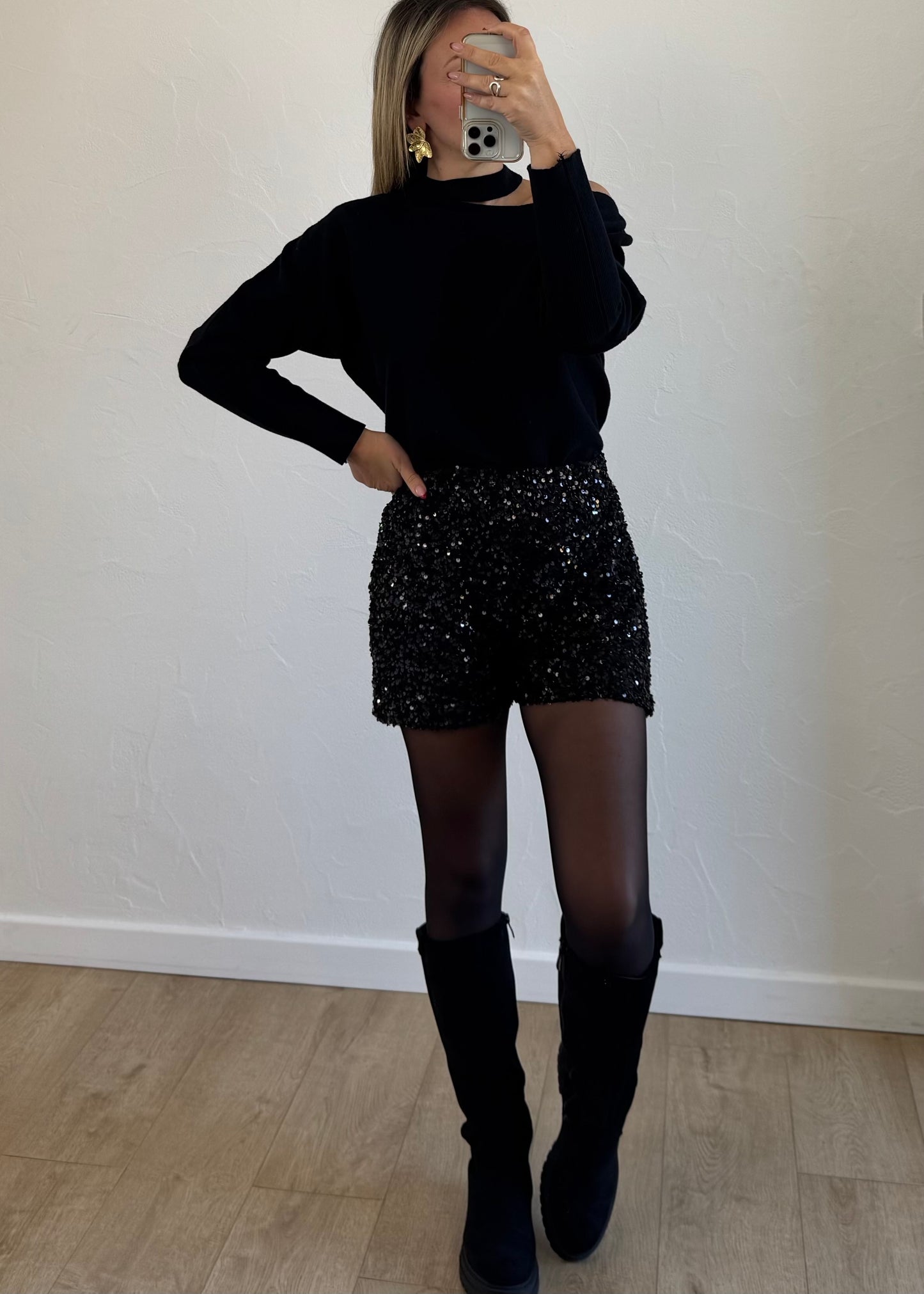 Pull VALENYSS Asymétrique Noir