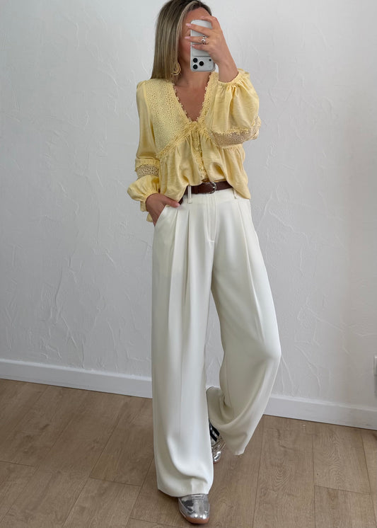 Blouse MARIE Jaune Pastel