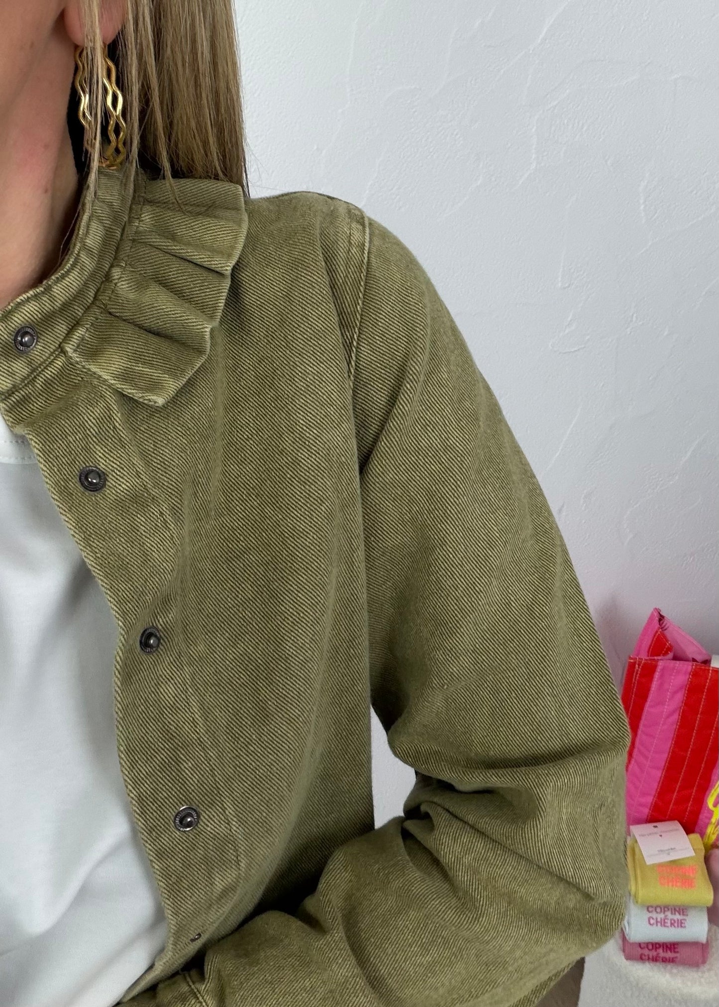 Veste MARIBEL en jean Kaki