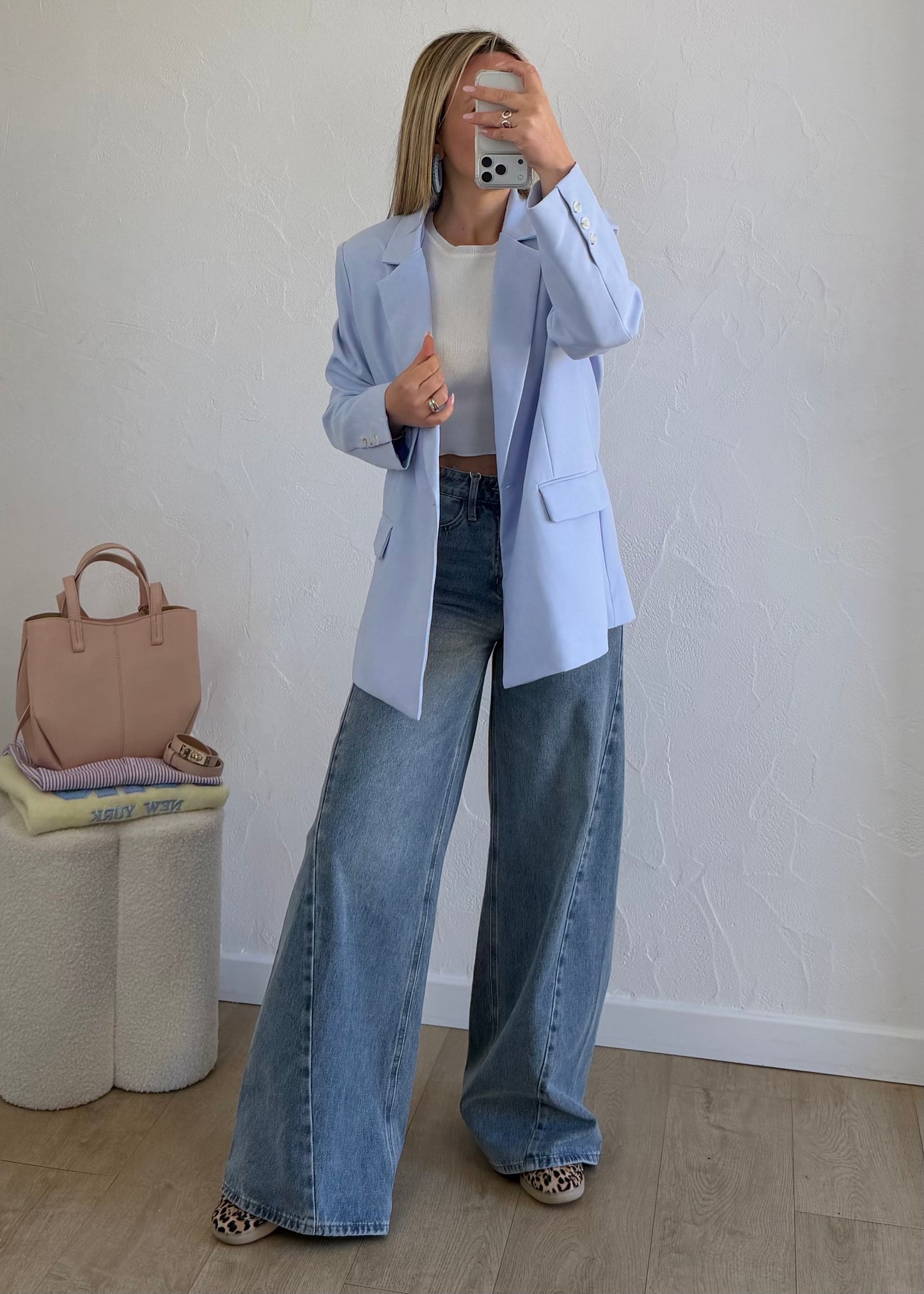 Blazer CORALIE Bleu ciel