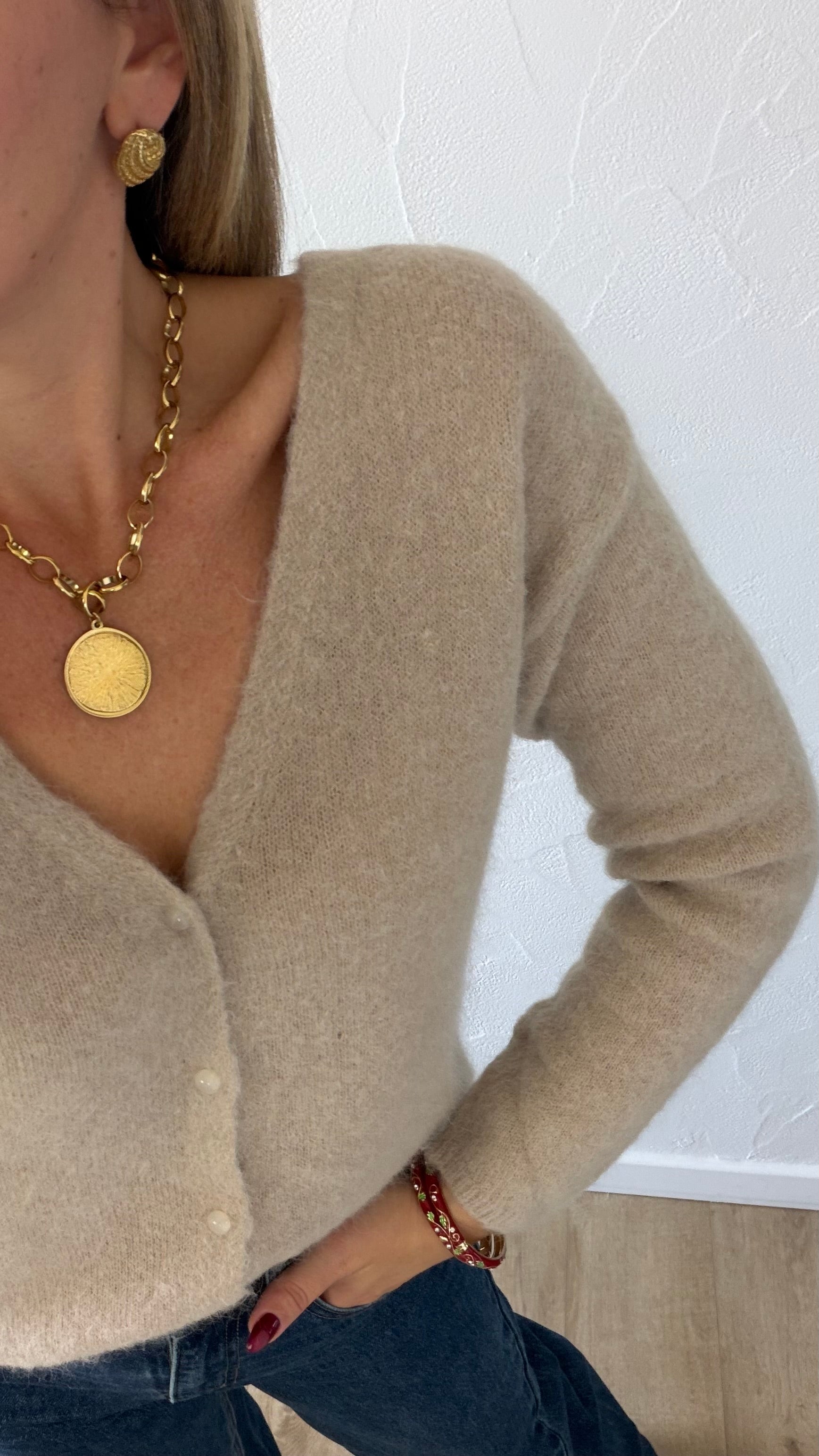 Gilet Elisa beige