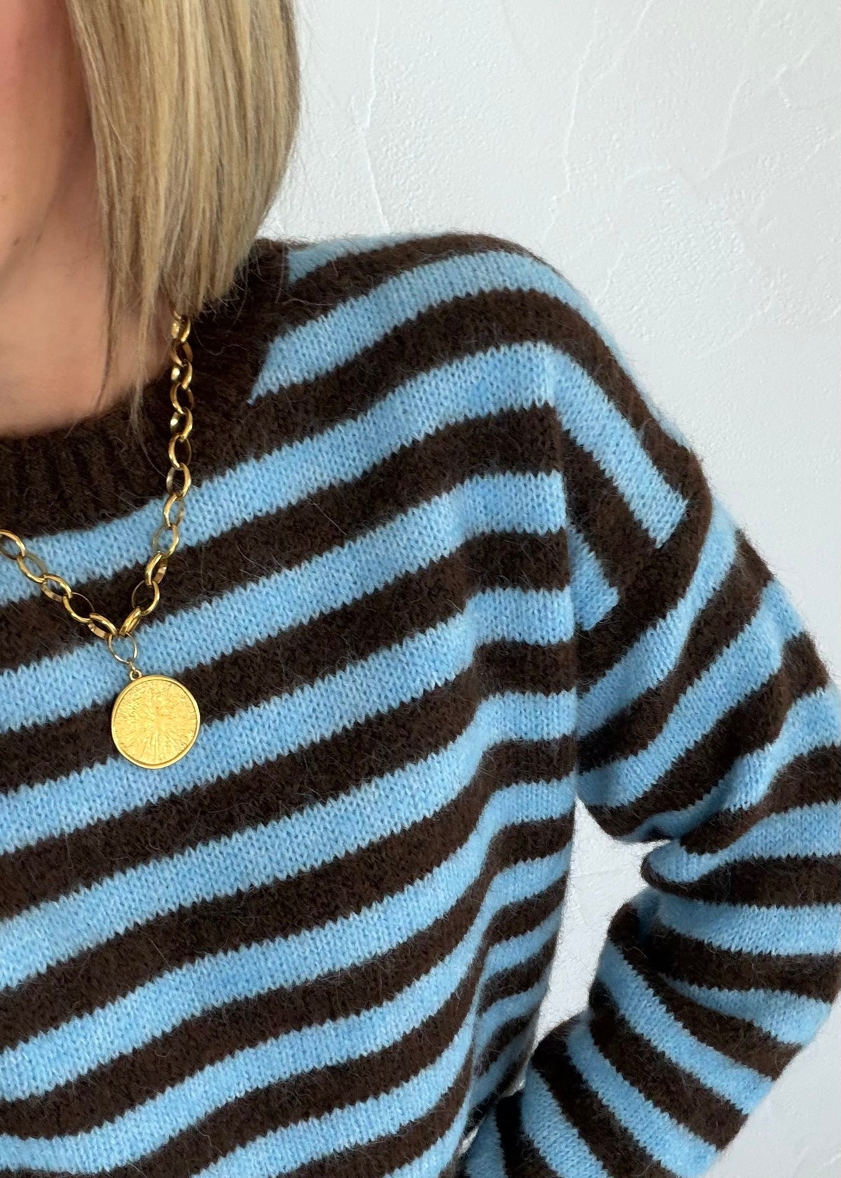 Pull Maylo rayée bleu