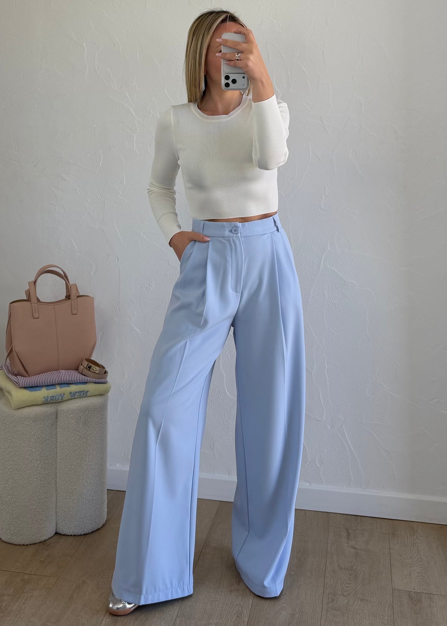Pantalon CORALIE Bleu ciel