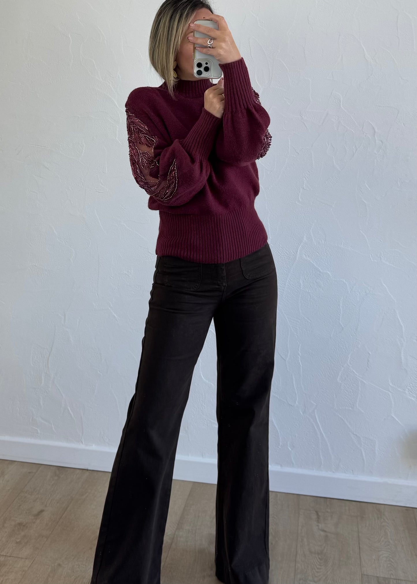 Pull TEONIA Bordeaux