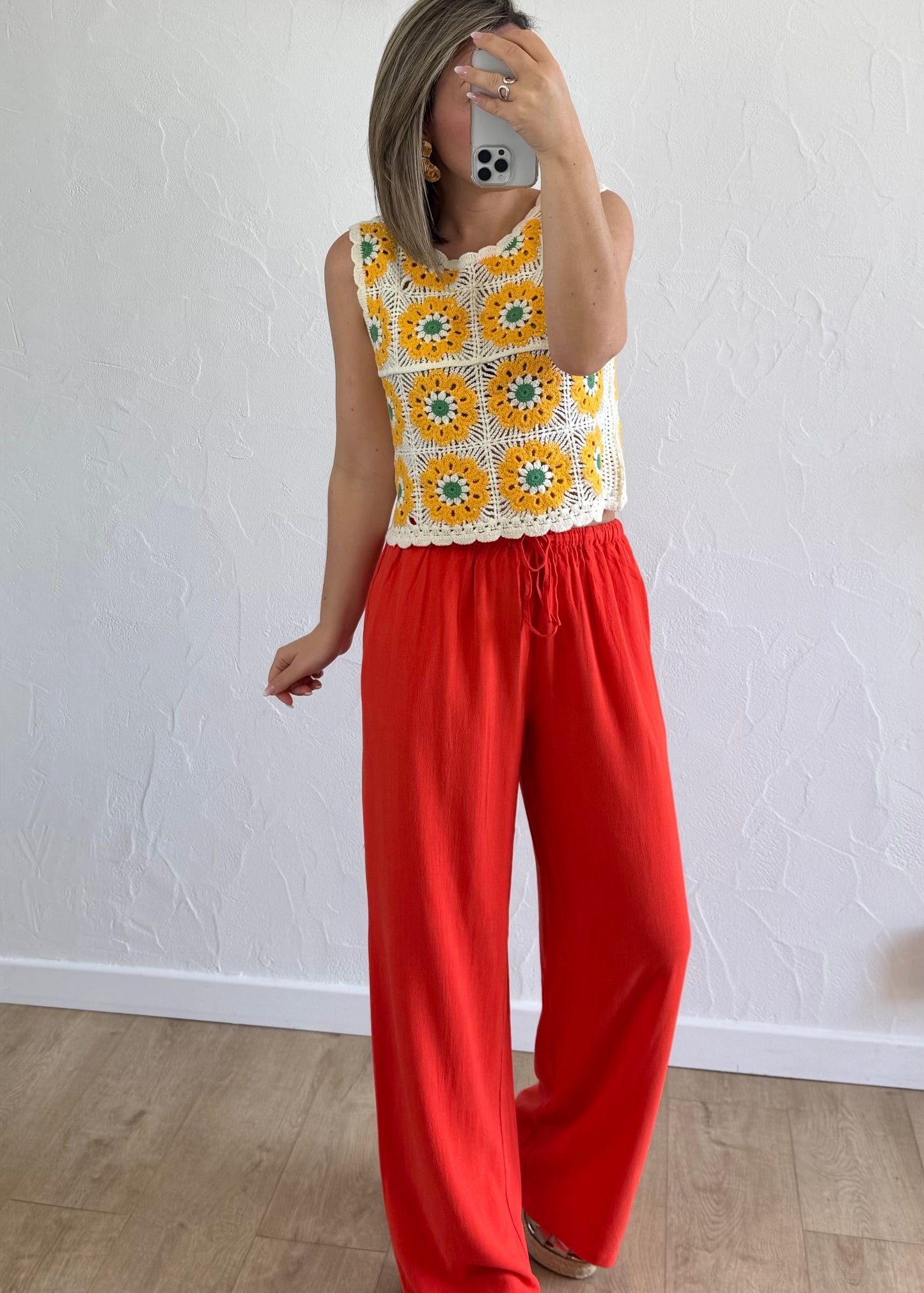 Haut en crochet Nina Jaune