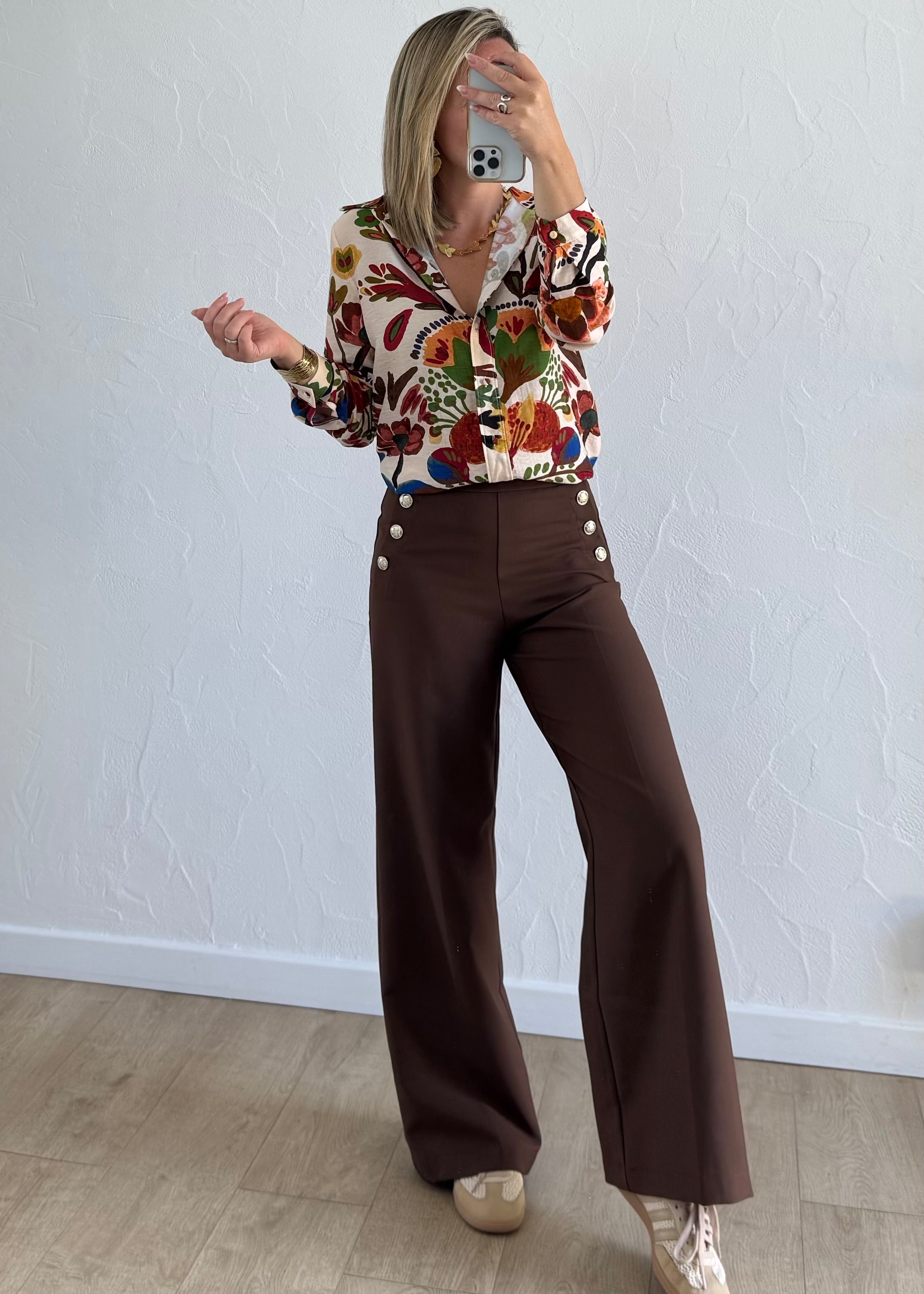 Pantalon MOANA Marron