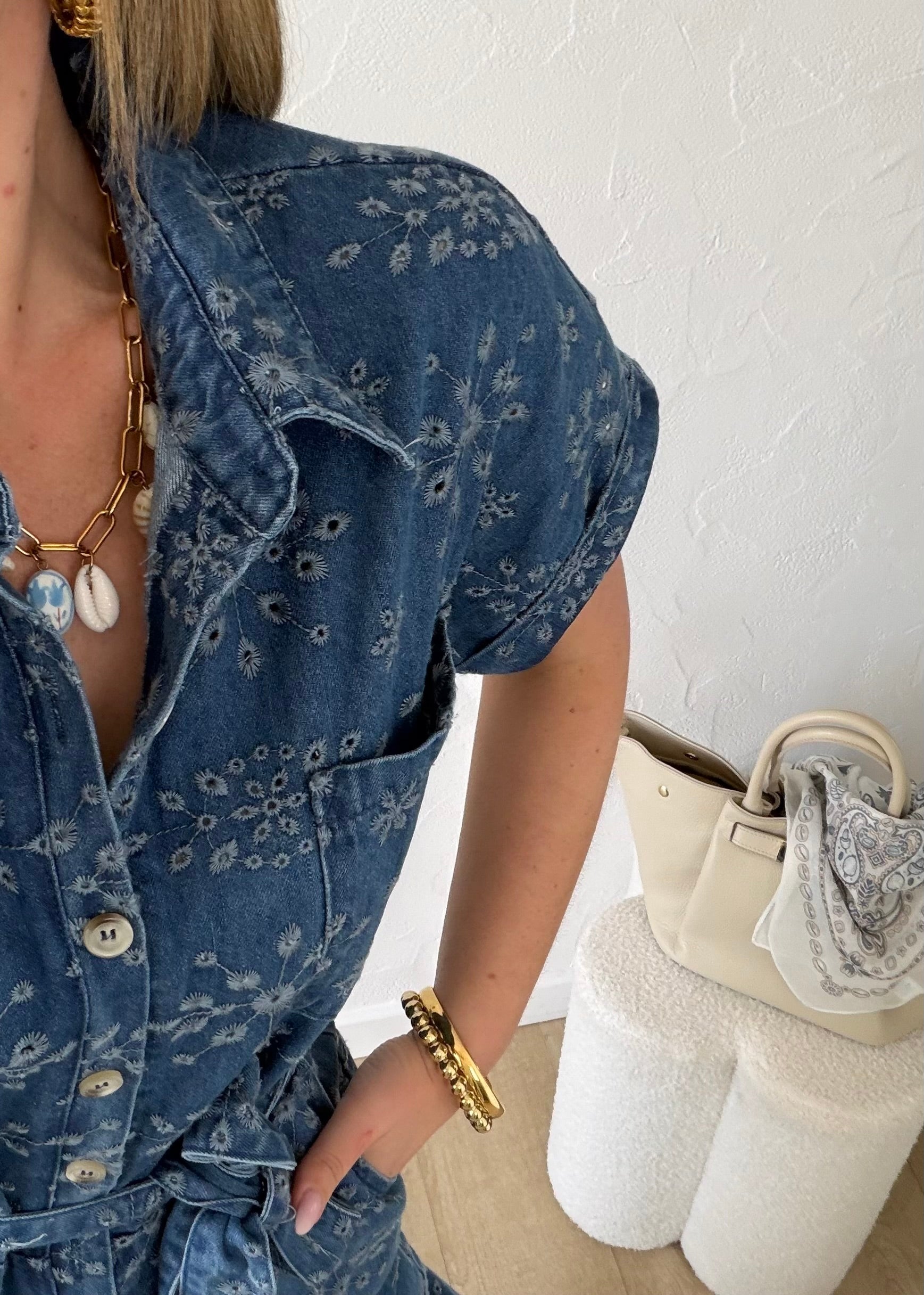 Combi-Pantalon CLARISSE Bleu