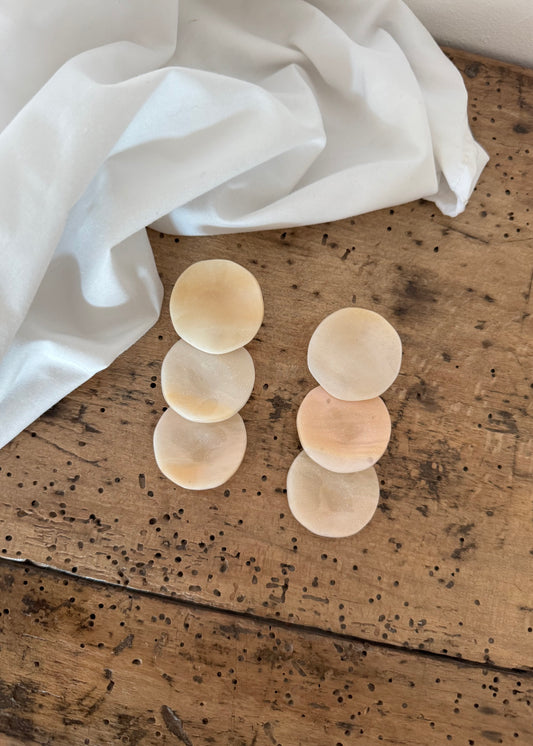 Boucles d’oreilles Beige