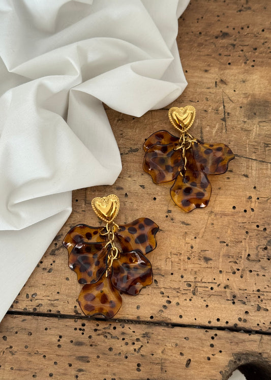 Boucles d’oreilles COEUR Leopard