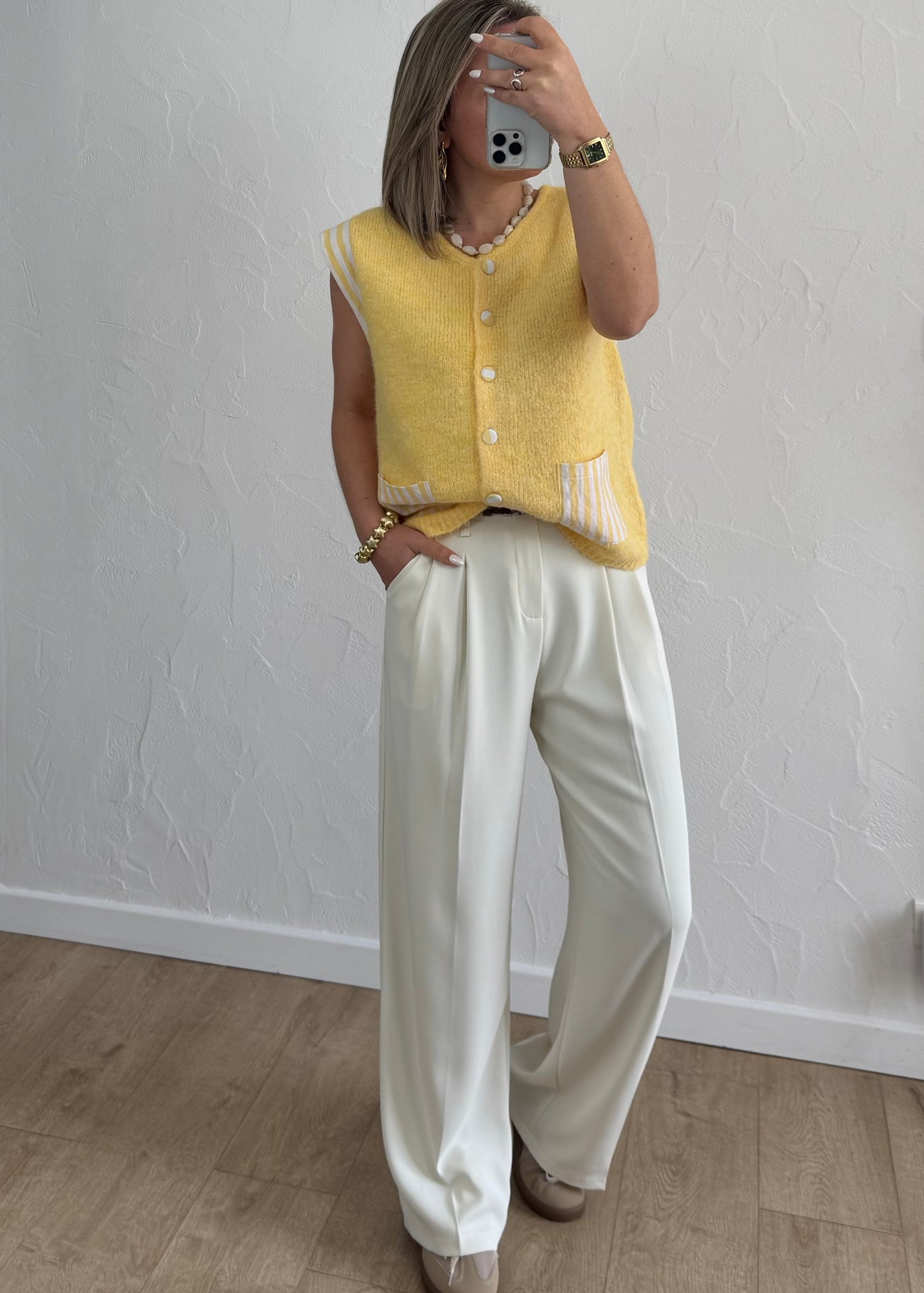 Gilet sans manche jaune Louison