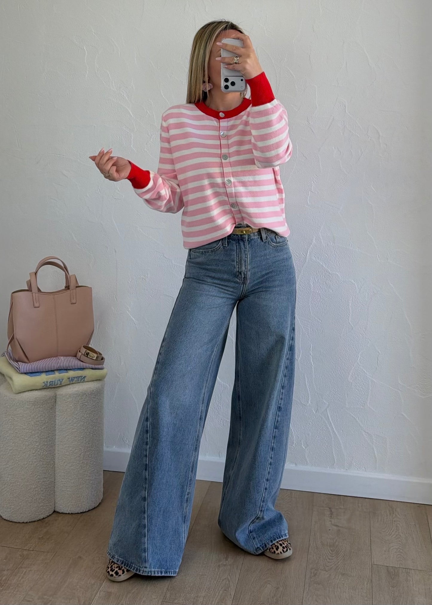 Pull ROMANE rose & rouge