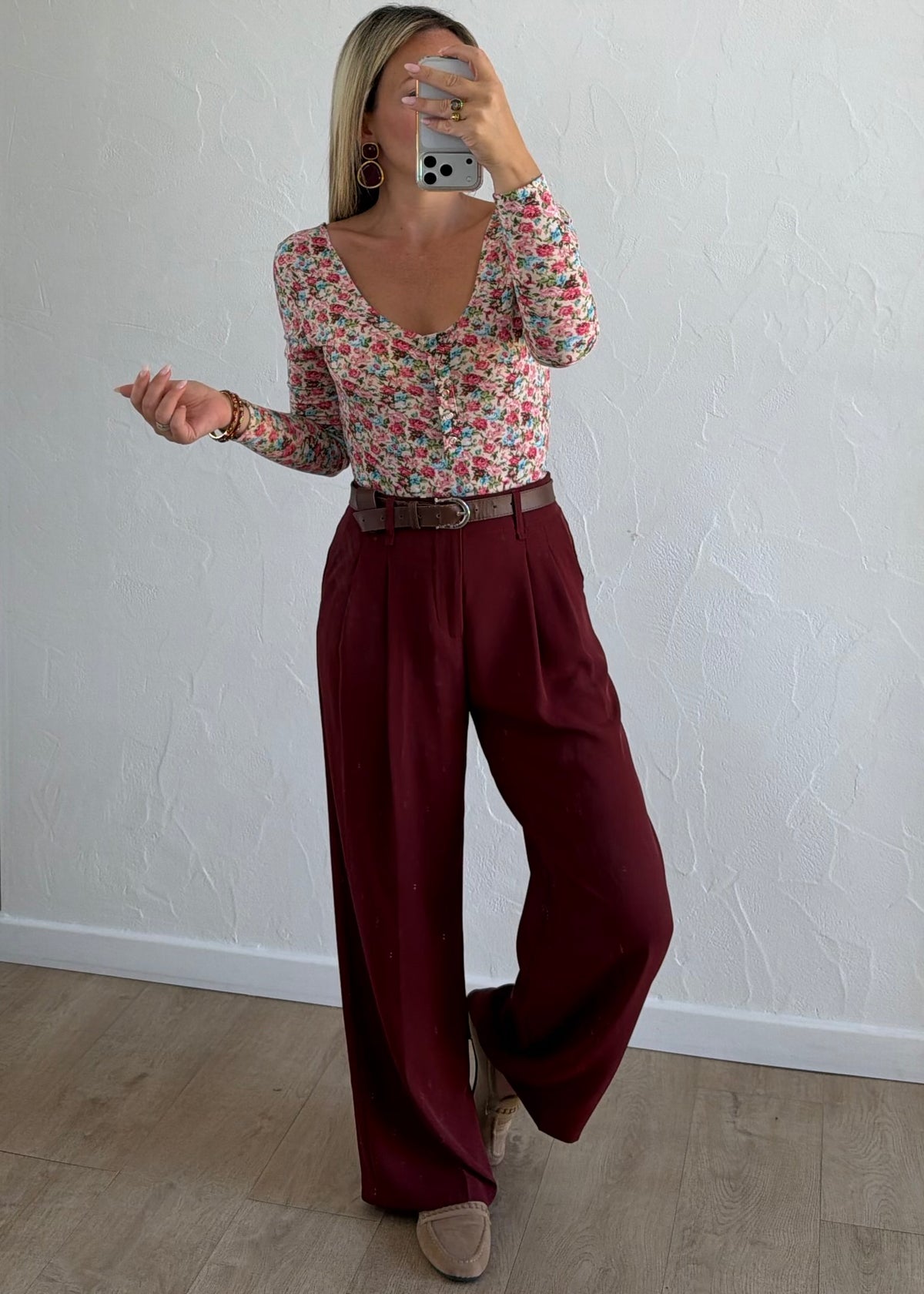 Pantalon Jade bordeaux