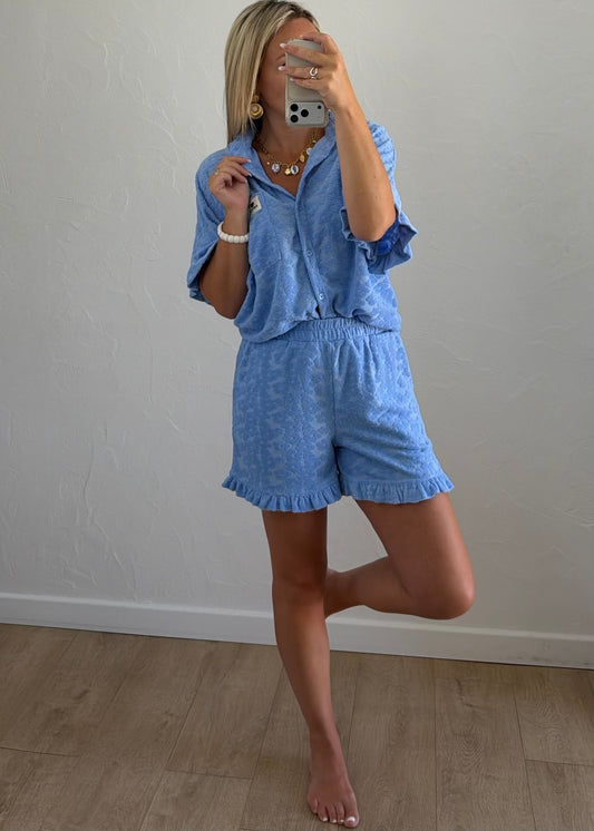 Short ÉPONGE Bleu