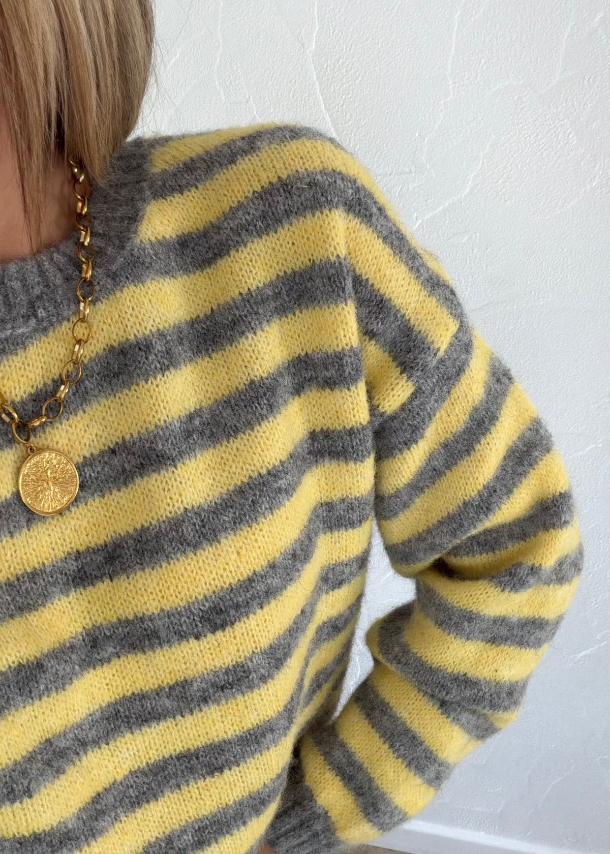 Pull Maylo rayée jaune