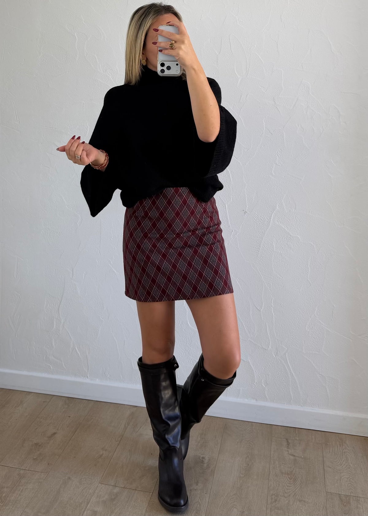 Jupe Sasha bordeaux