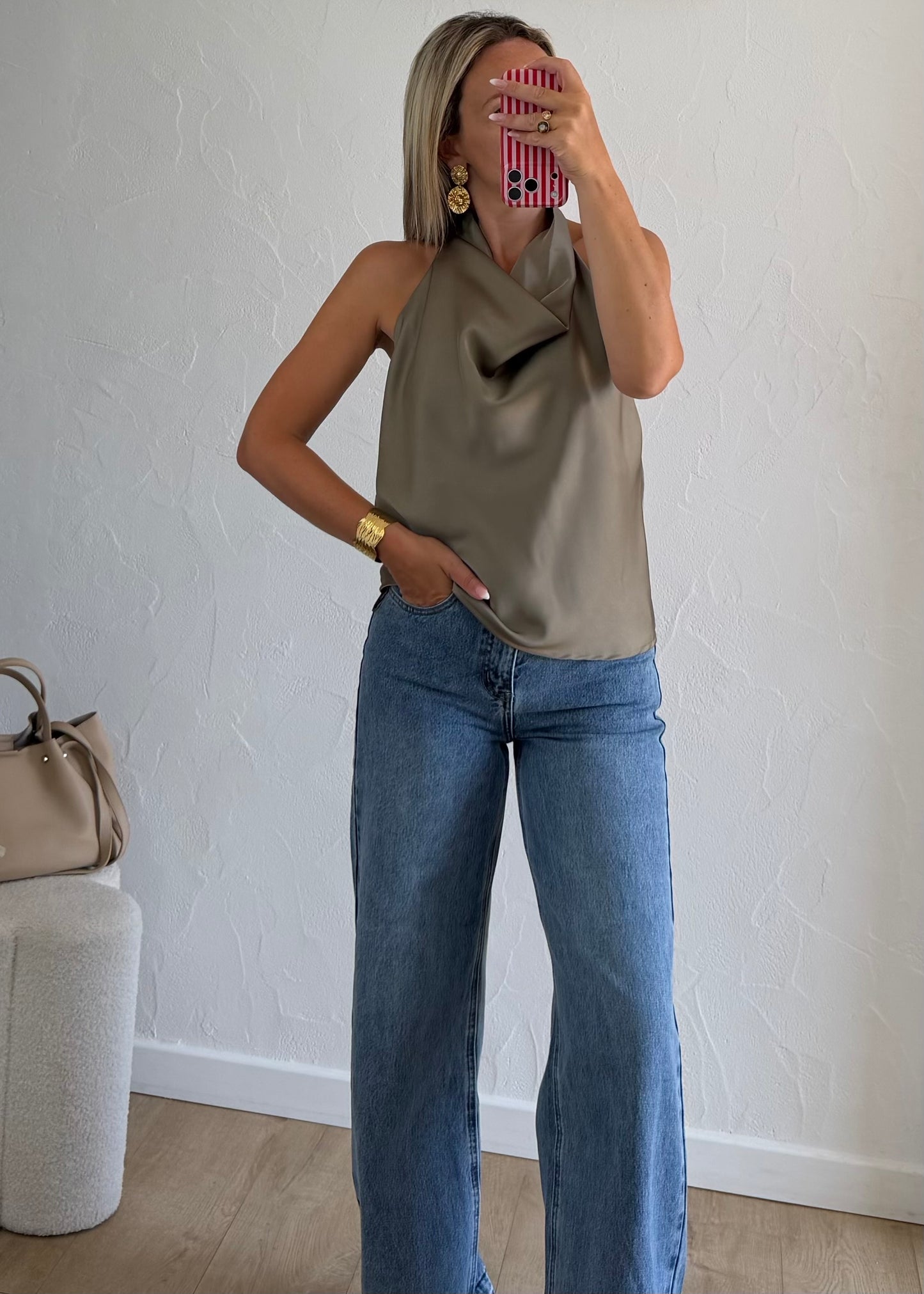Top PAULA Kaki