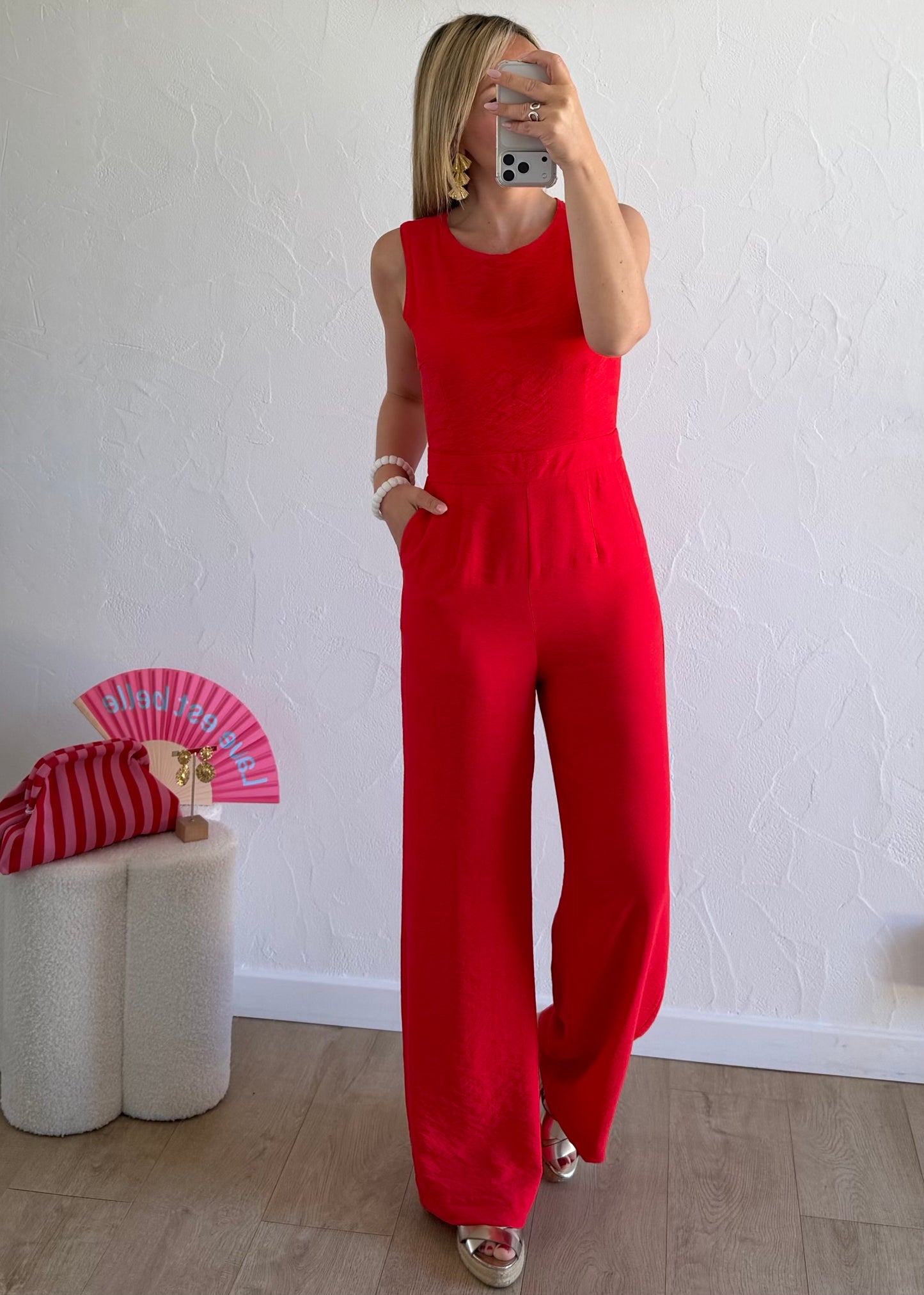Combi-Pantalon SOLEYA Rouge