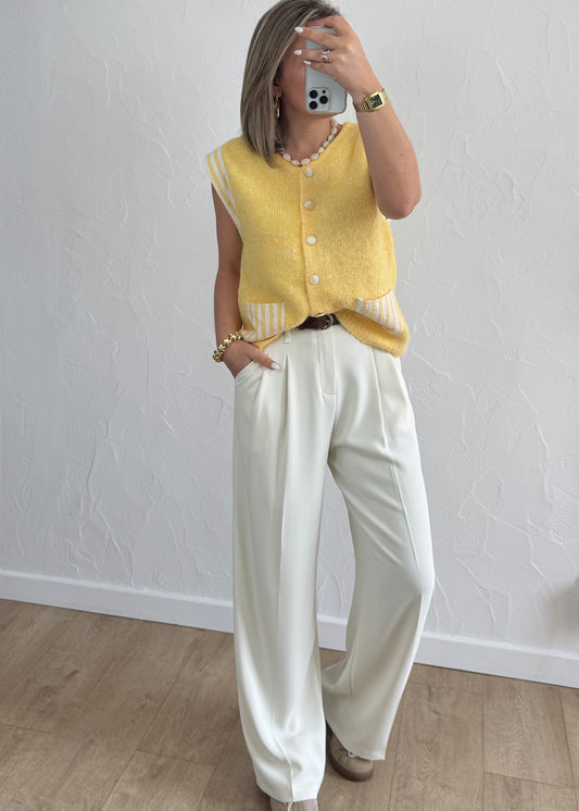 Gilet sans manche jaune Louison