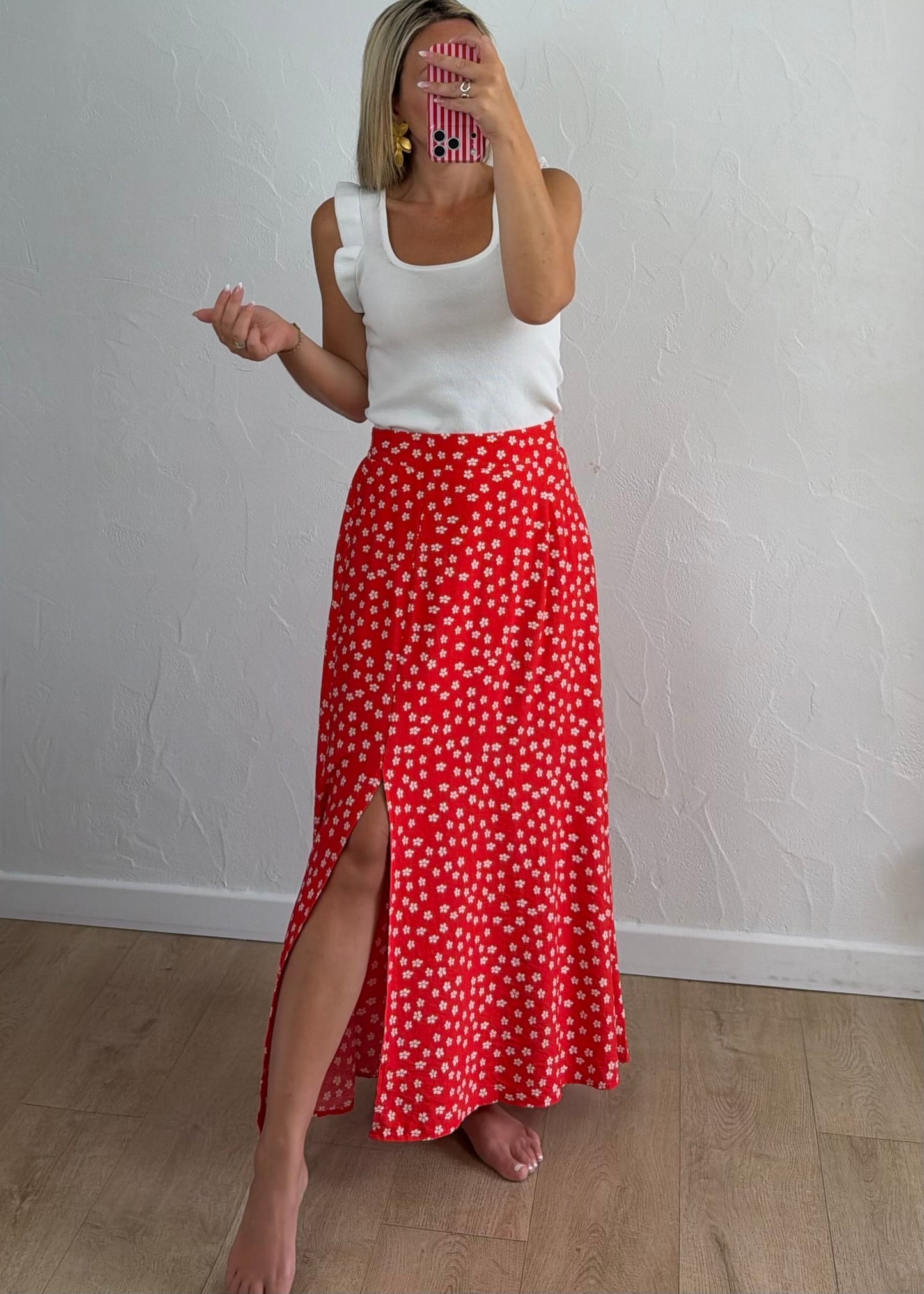Jupe SALOMEE Rouge