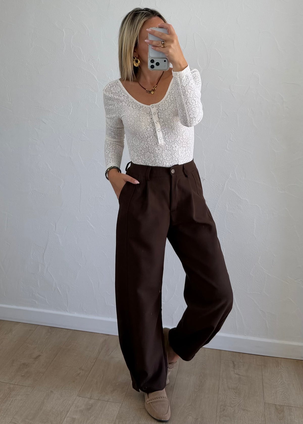 Pantalon Marek marron