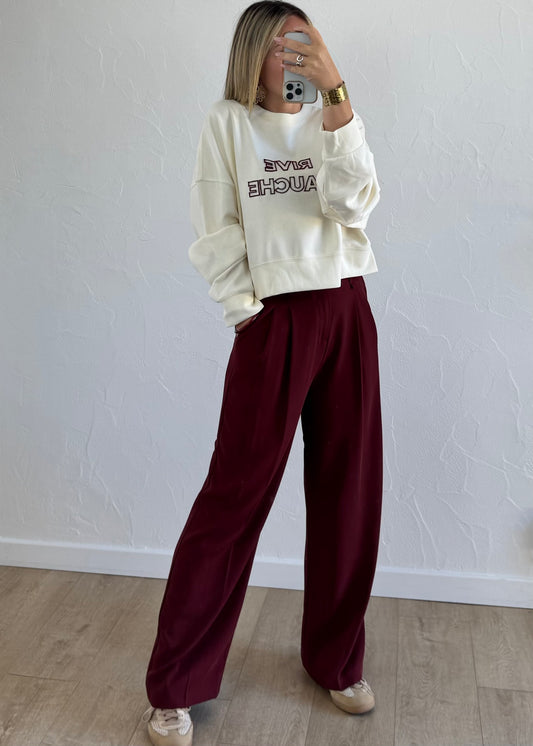Pull « RIVE GAUCHE » Ecru