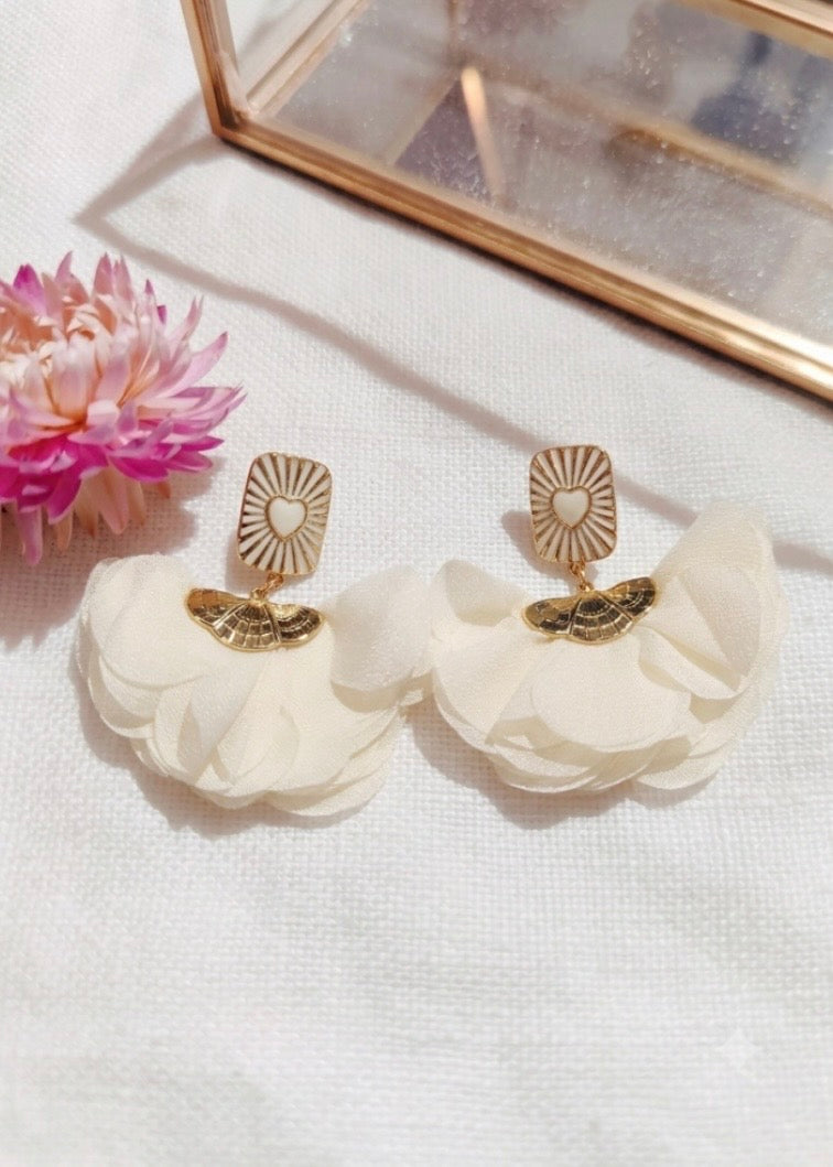 Boucles PÉTALES Ecru